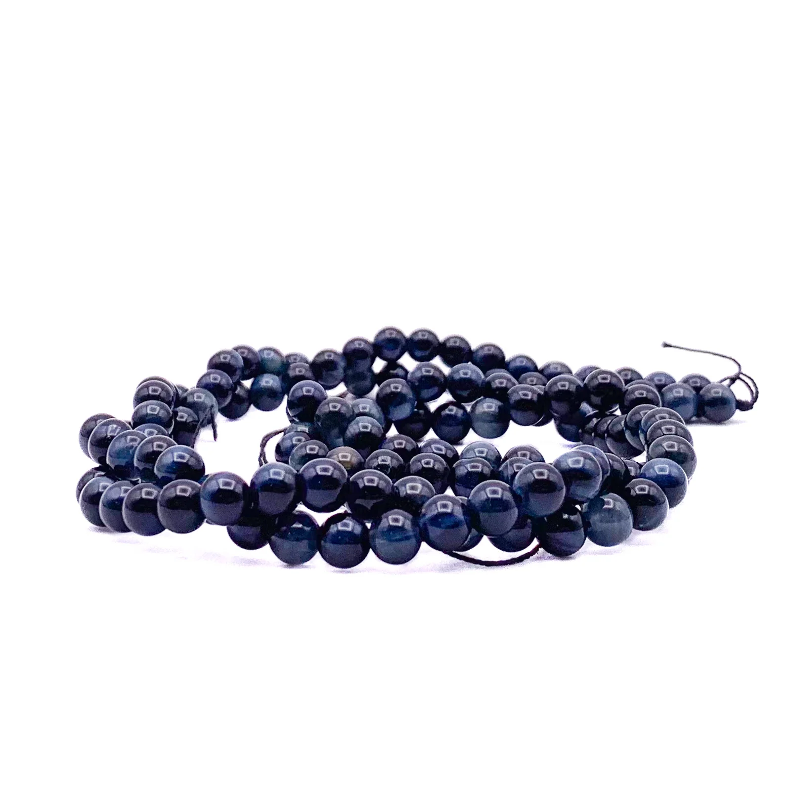 Tigers Eye Blue 6.5mm Smooth Rounds Bead Strand - Image 7