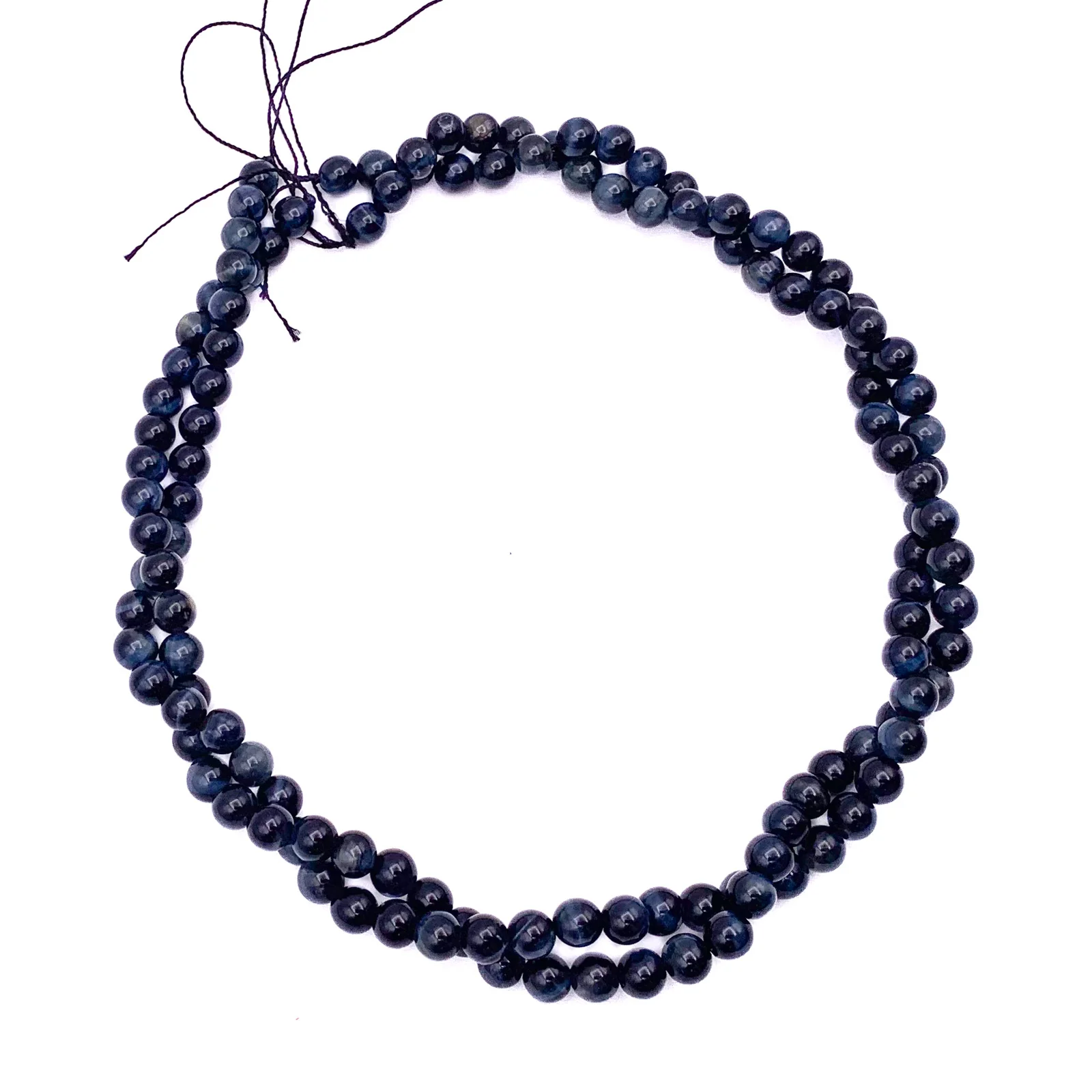 Tigers Eye Blue 6.5mm Smooth Rounds Bead Strand - Image 8