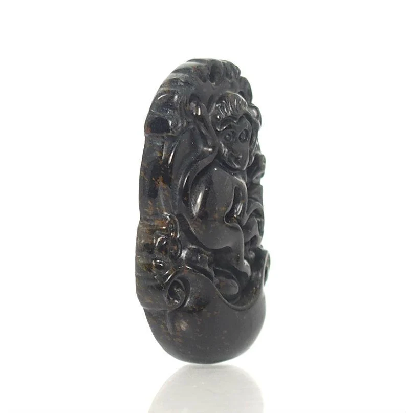 Tiger's Eye Chinese Zodiac Pendant, Monkey - Image 3