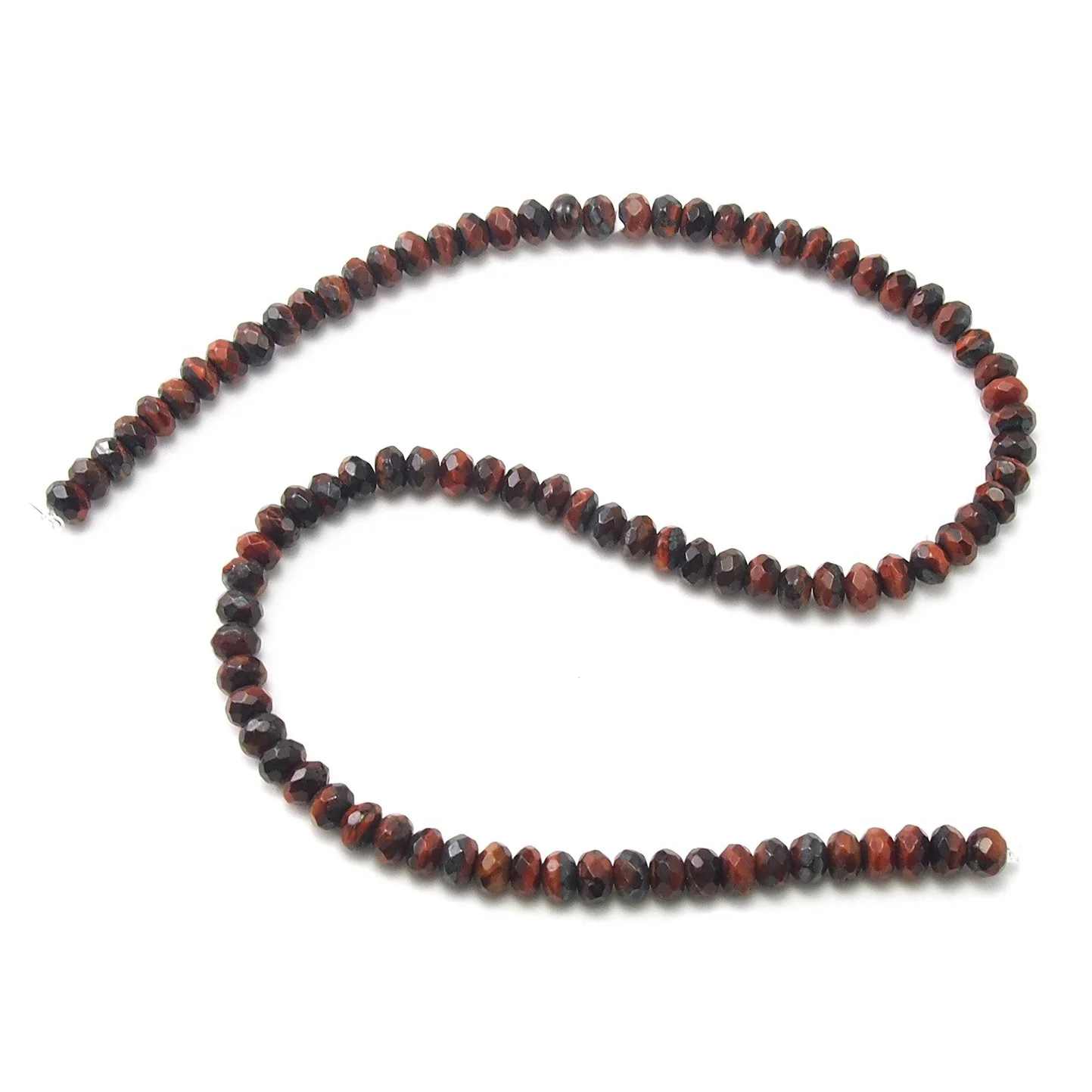 Tiger's Eye Faceted Rondelles 6mm Strand - Image 2