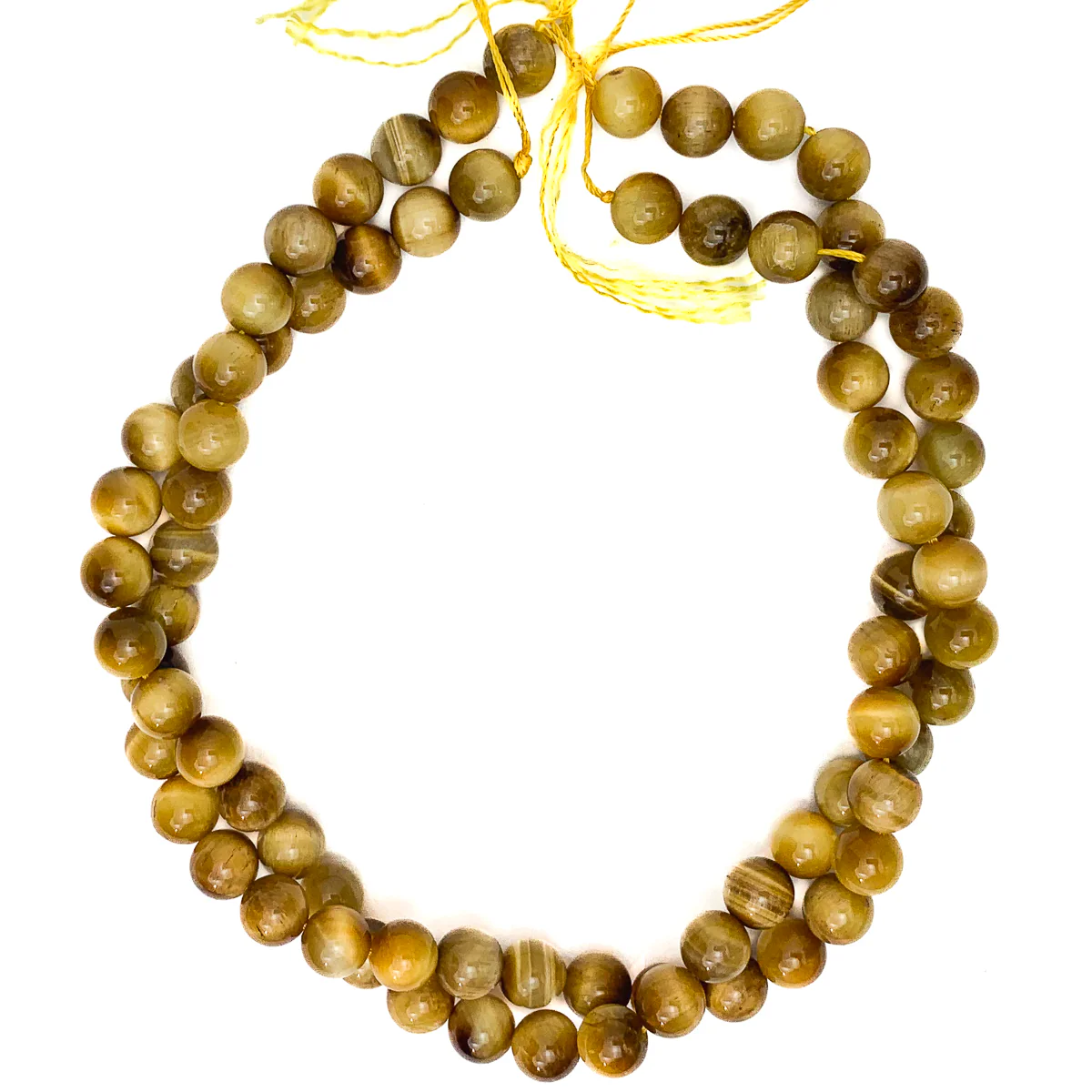Tiger's Eye Golden 11mm Smooth Rounds Bead Strand - Image 5