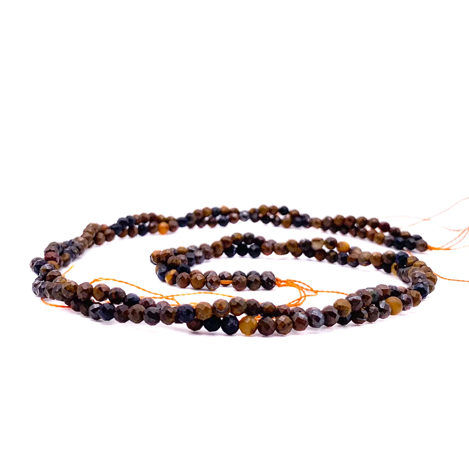 Tiger's Eye Golden Blue 3.5mm Faceted Rounds Bead Strand - Image 7