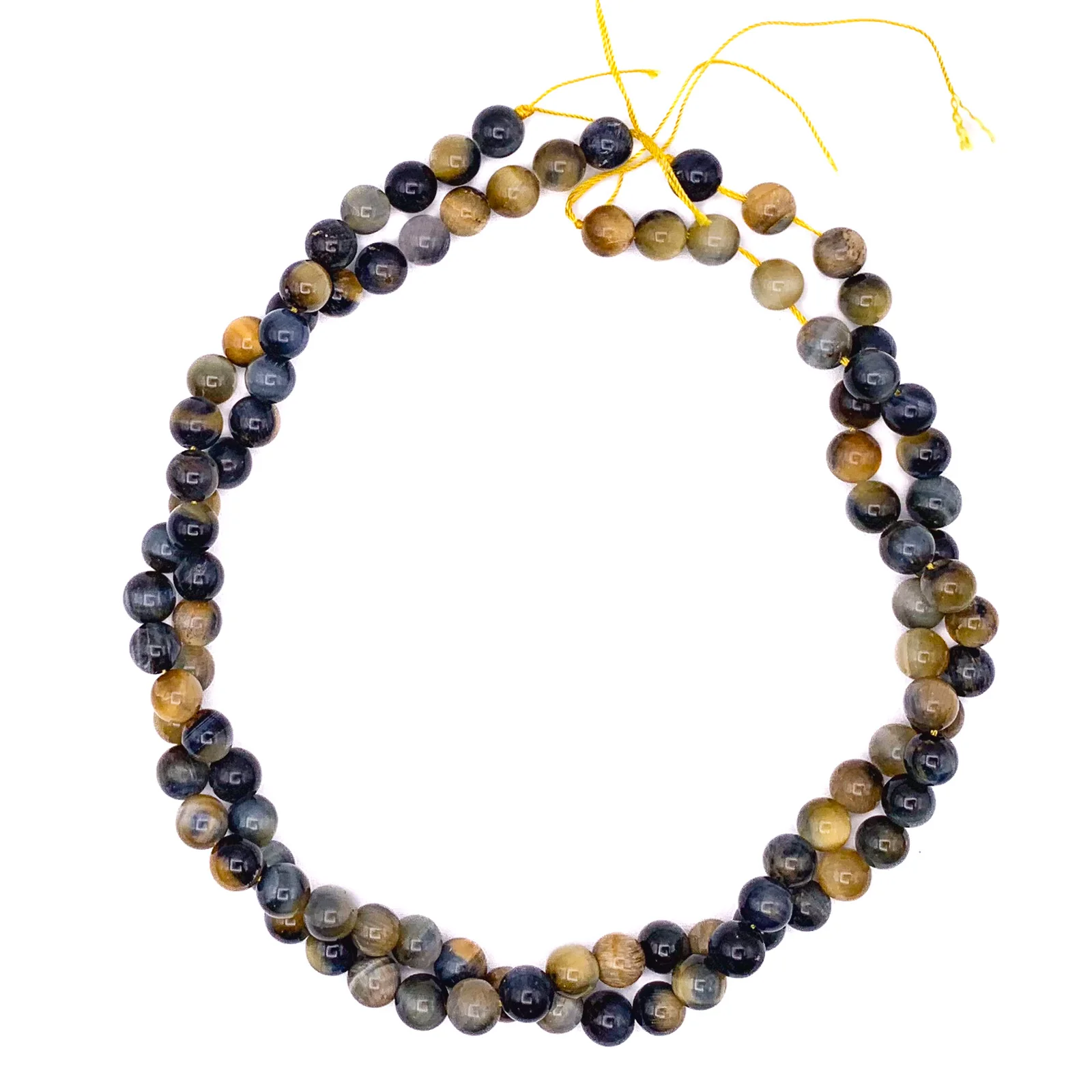 Tigers Eye Golden Blue 8.5mm Smooth Rounds Bead Strand - Image 10