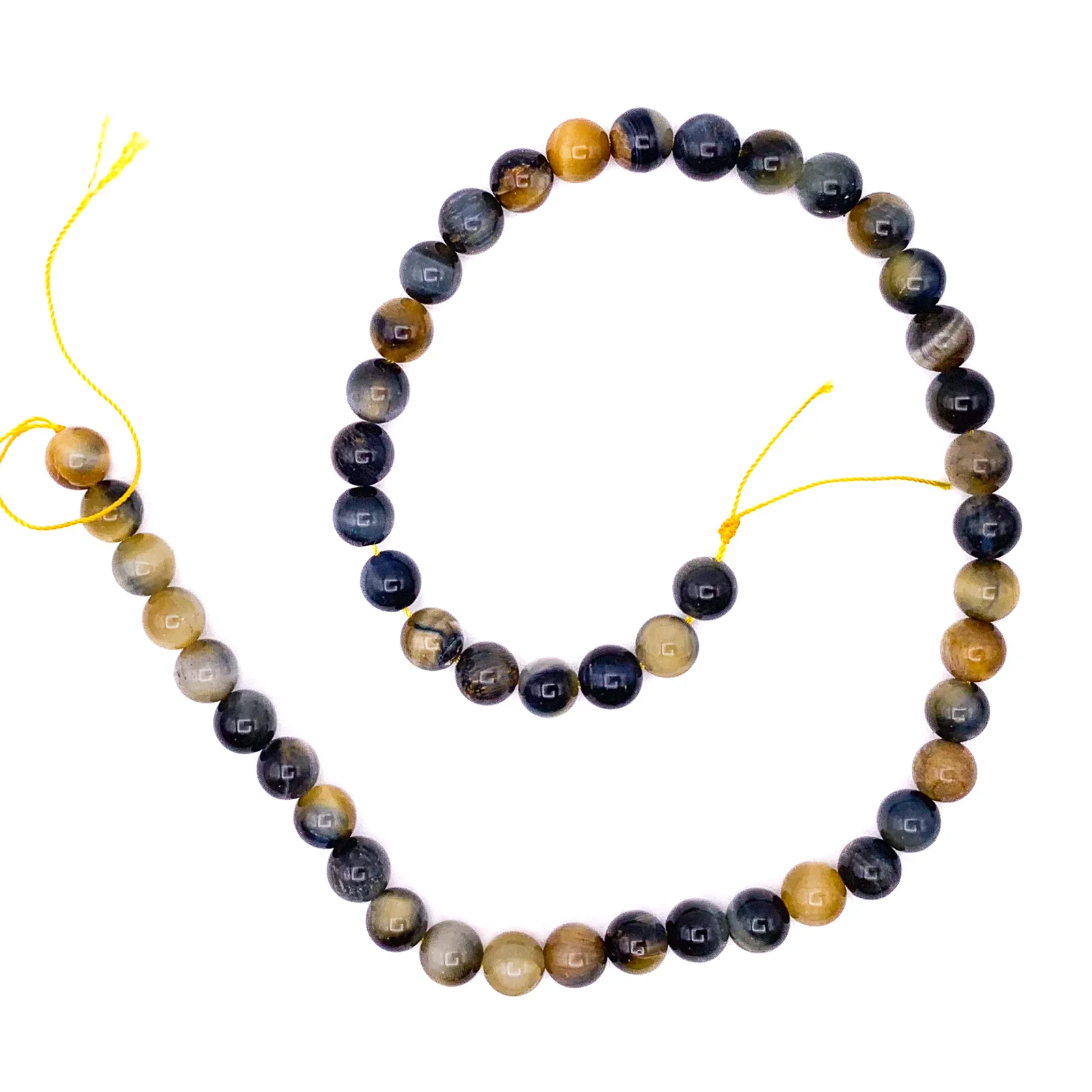 Tigers Eye Golden Blue 8.5mm Smooth Rounds Bead Strand - Image 2
