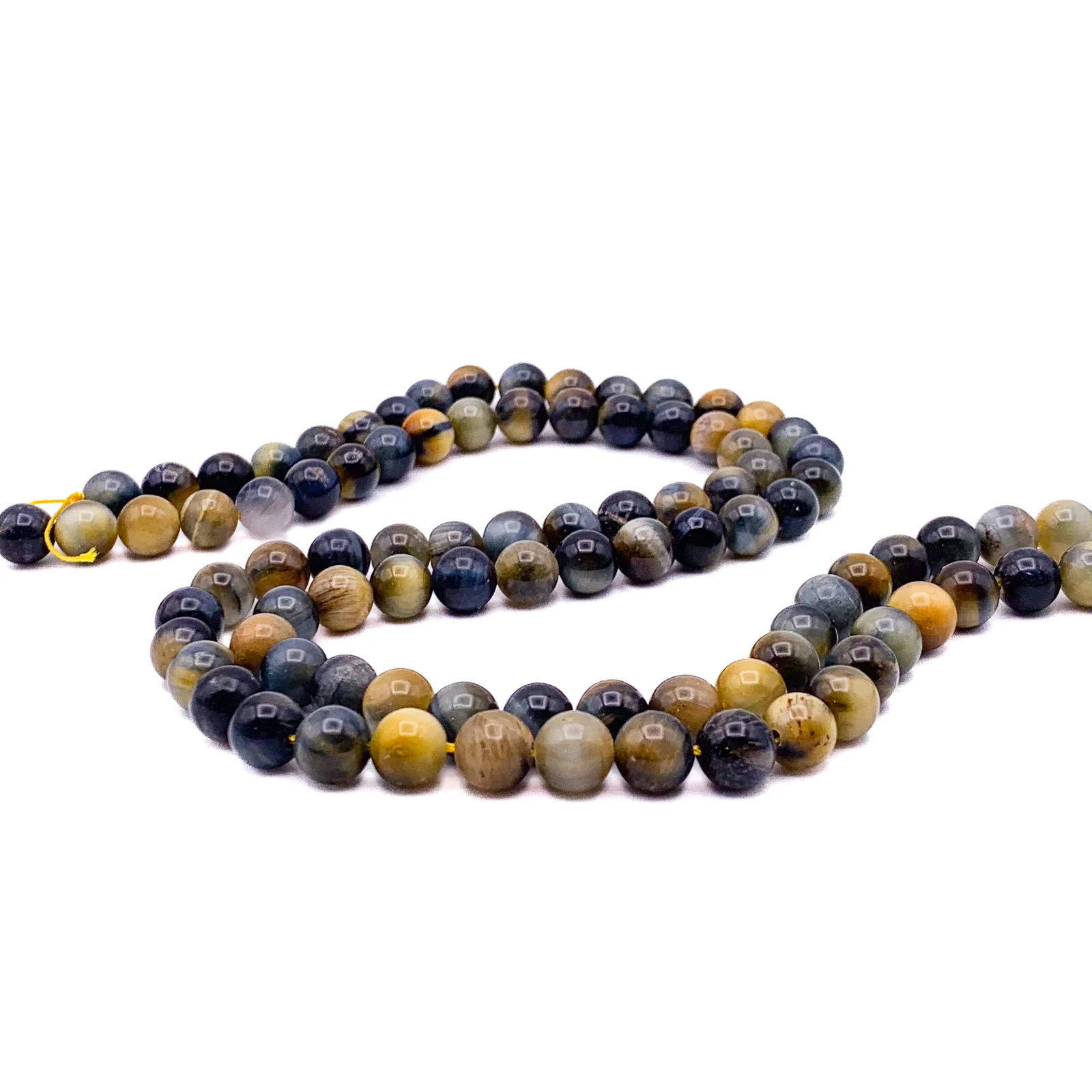 Tigers Eye Golden Blue 8.5mm Smooth Rounds Bead Strand - Image 3