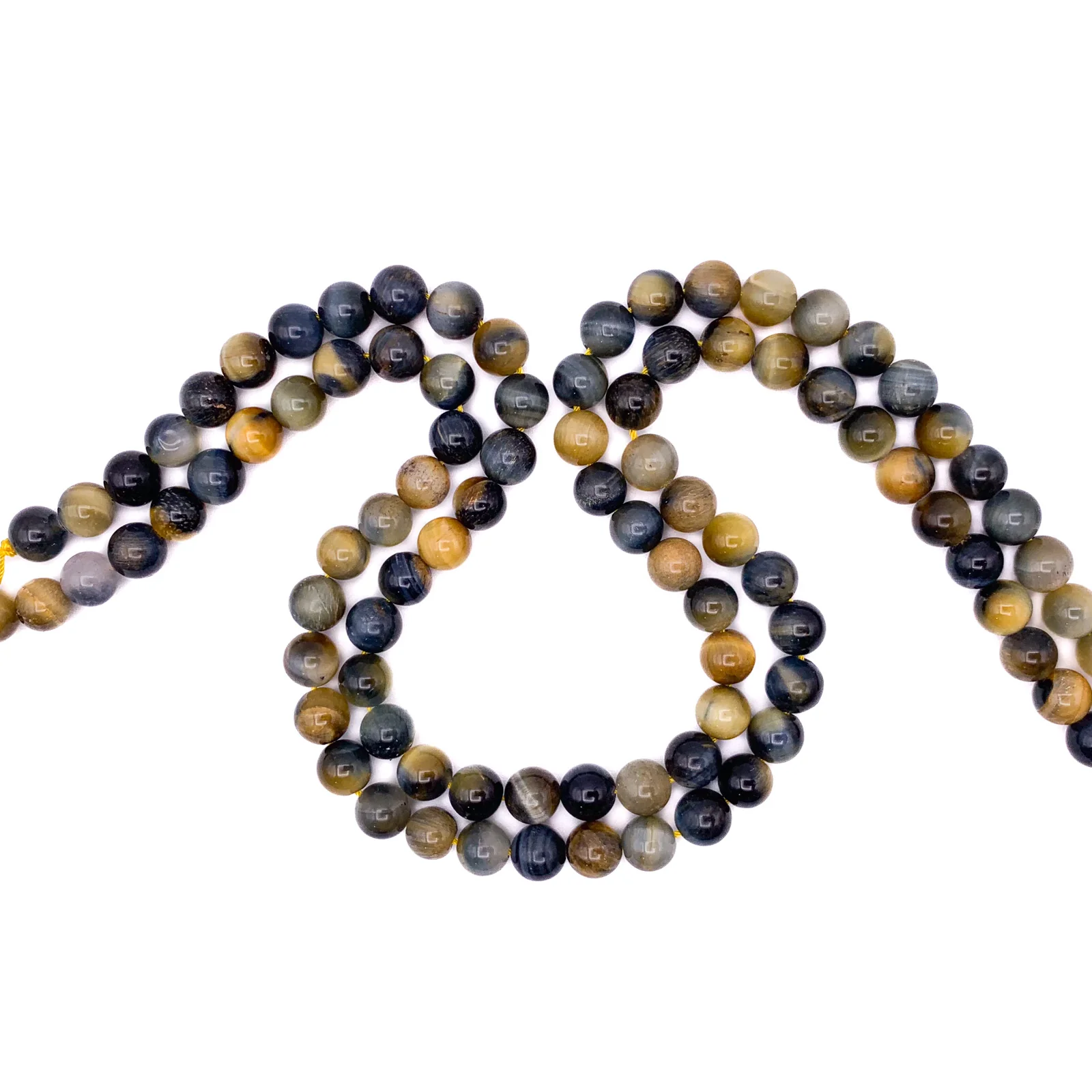Tigers Eye Golden Blue 8.5mm Smooth Rounds Bead Strand - Image 5