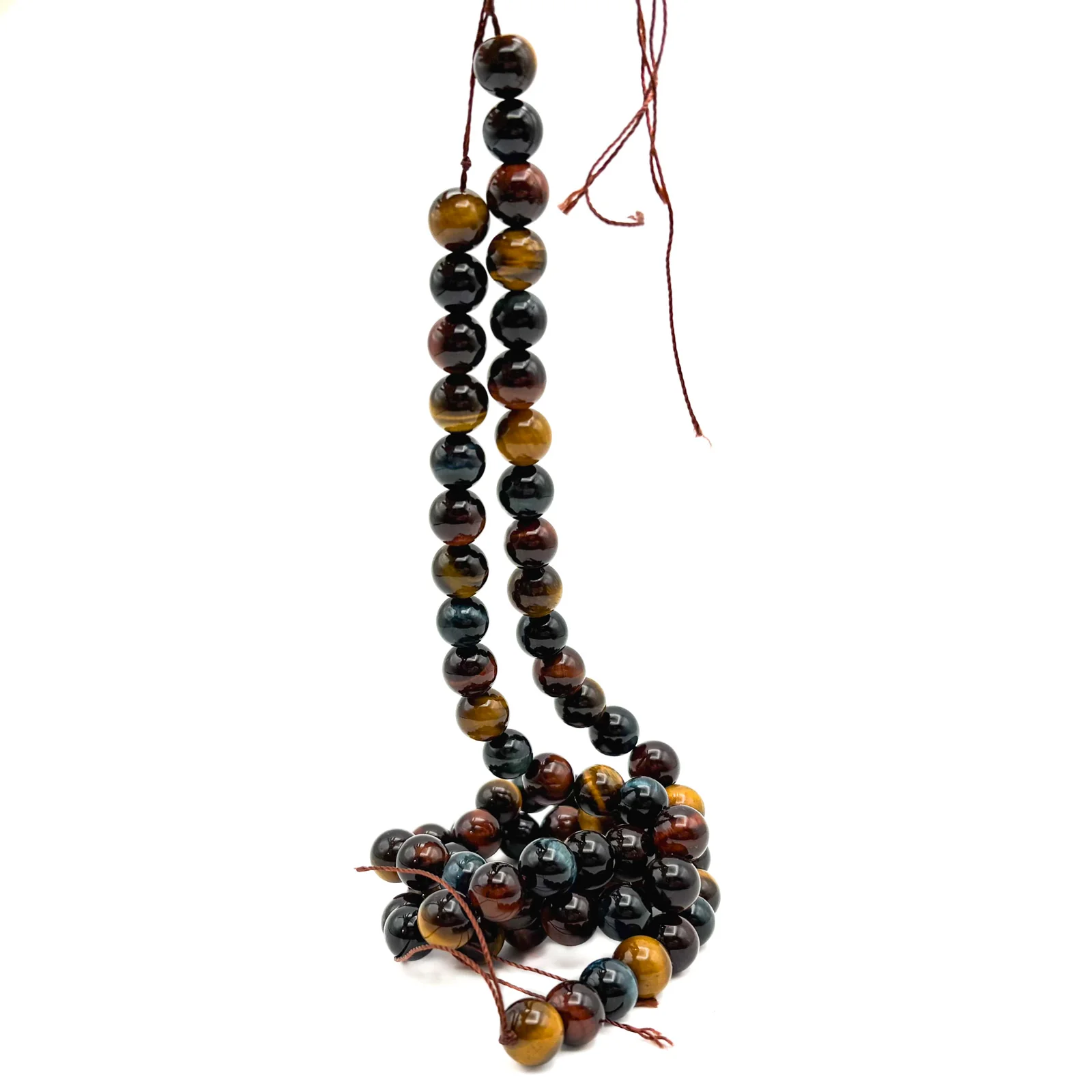 Tiger's Eye Multi 10.5mm Smooth Rounds Bead Strand - Image 11