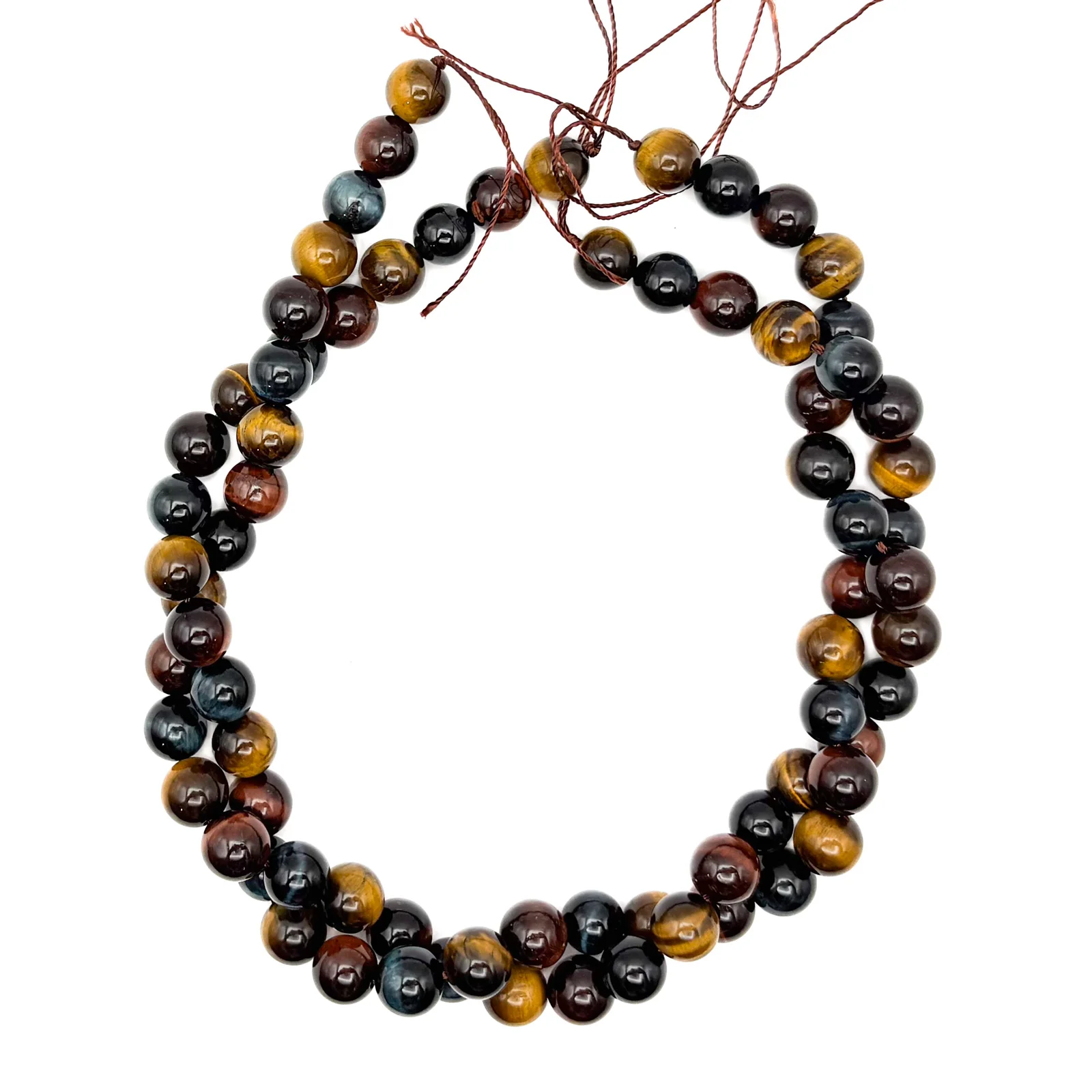 Tiger's Eye Multi 10.5mm Smooth Rounds Bead Strand - Image 5