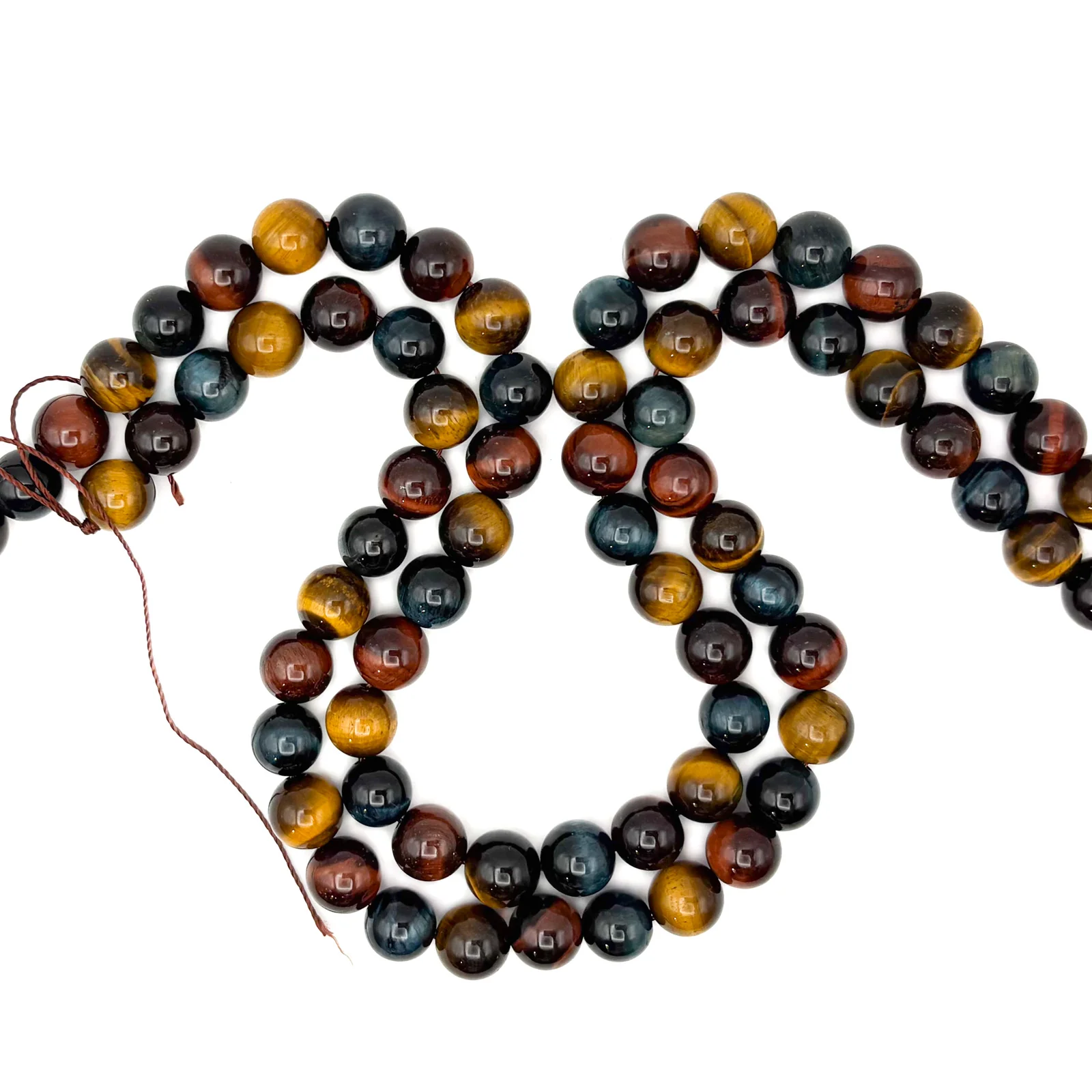 Tiger's Eye Multi 10.5mm Smooth Rounds Bead Strand - Image 7