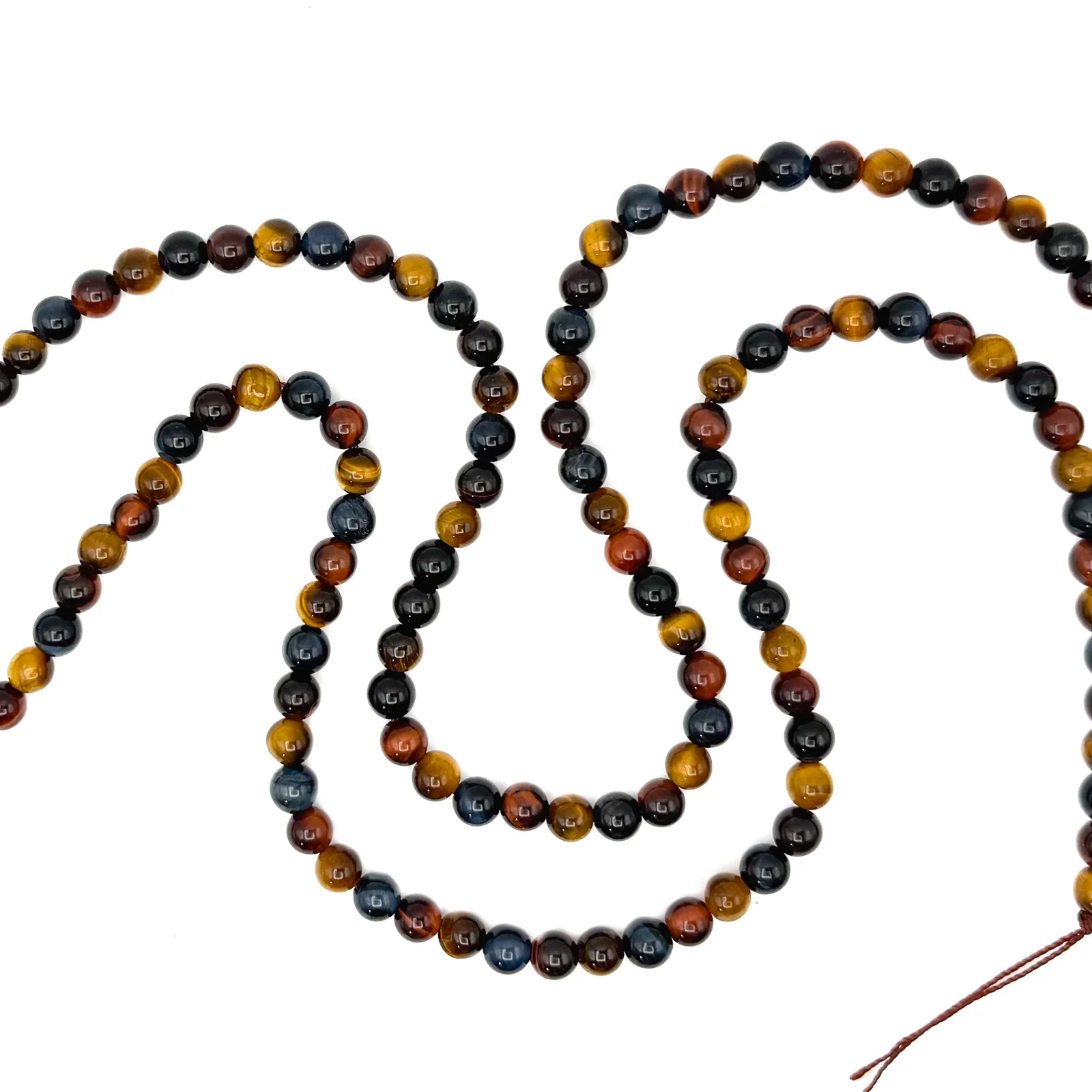 Tiger's Eye Multi 6.5mm Smooth Rounds Bead Strand - Image 4