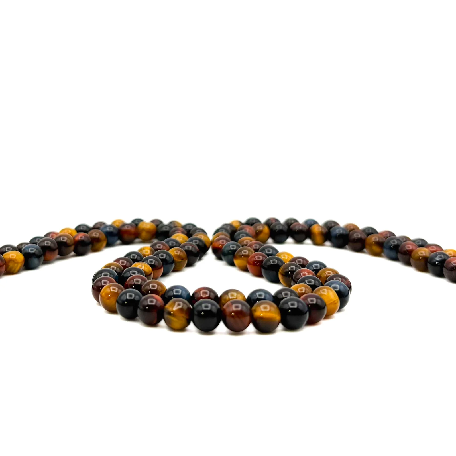 Tiger's Eye Multi 6.5mm Smooth Rounds Bead Strand - Image 6