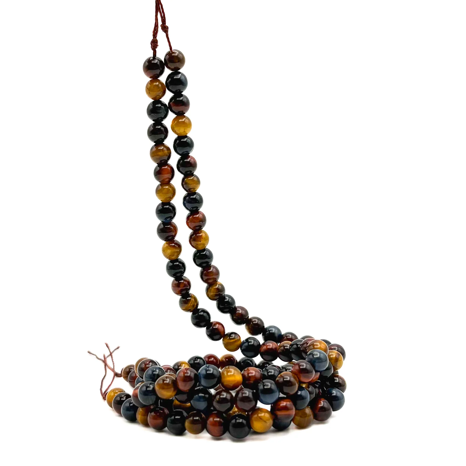 Tiger's Eye Multi 6.5mm Smooth Rounds Bead Strand - Image 8