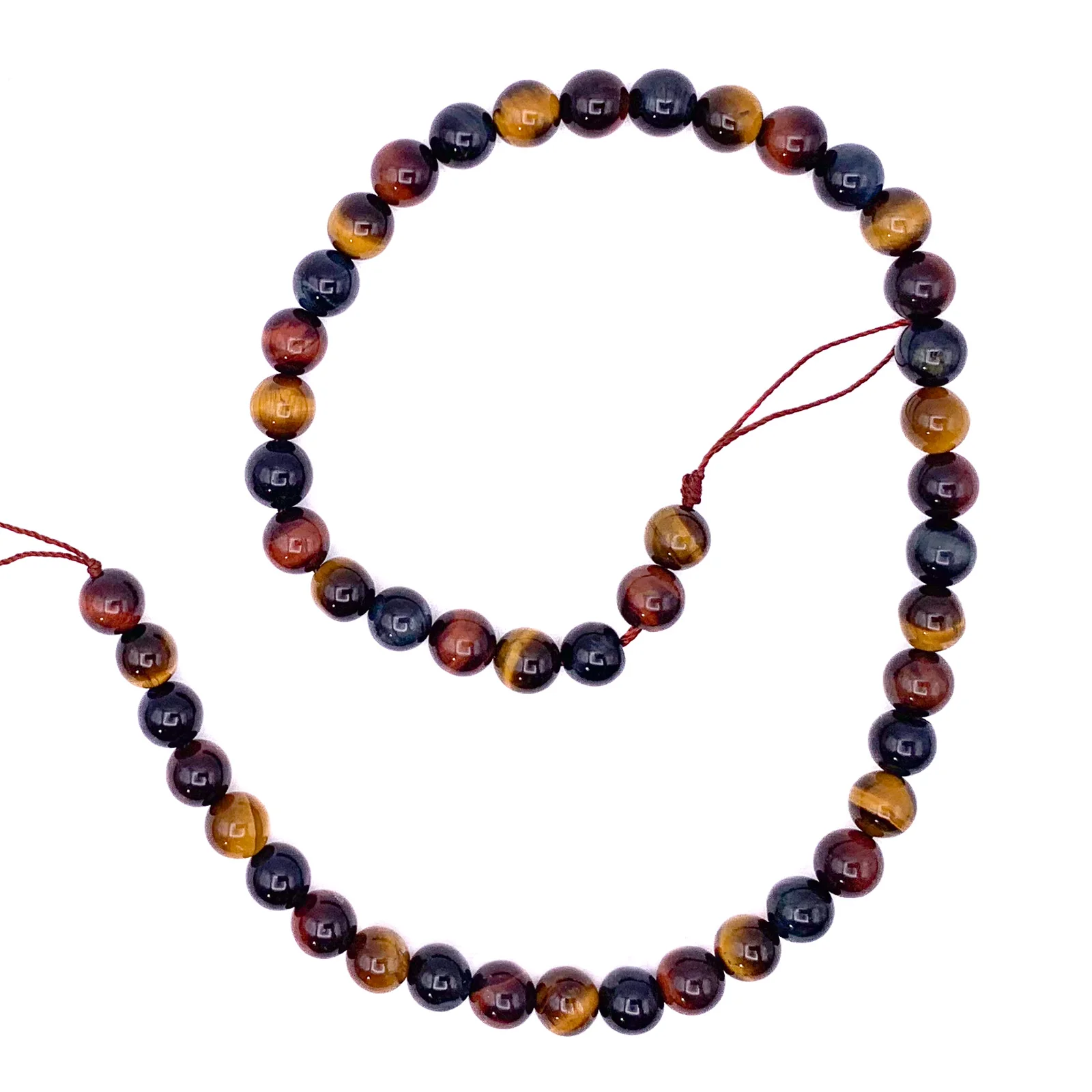 Tigers Eye Multi 8.5mm Smooth Rounds Bead Strand - Image 2
