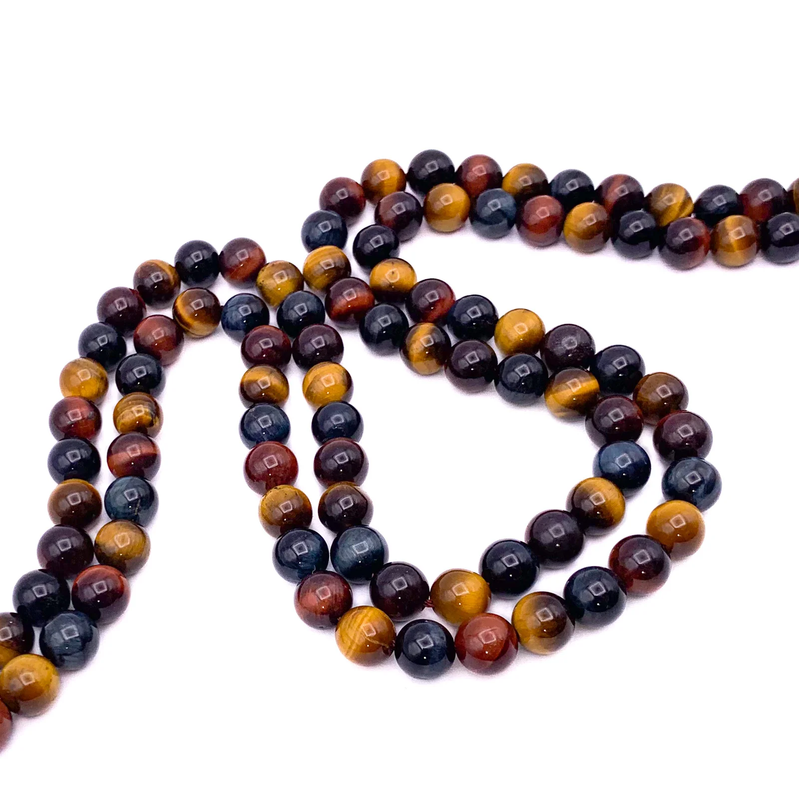 Tigers Eye Multi 8.5mm Smooth Rounds Bead Strand - Image 4