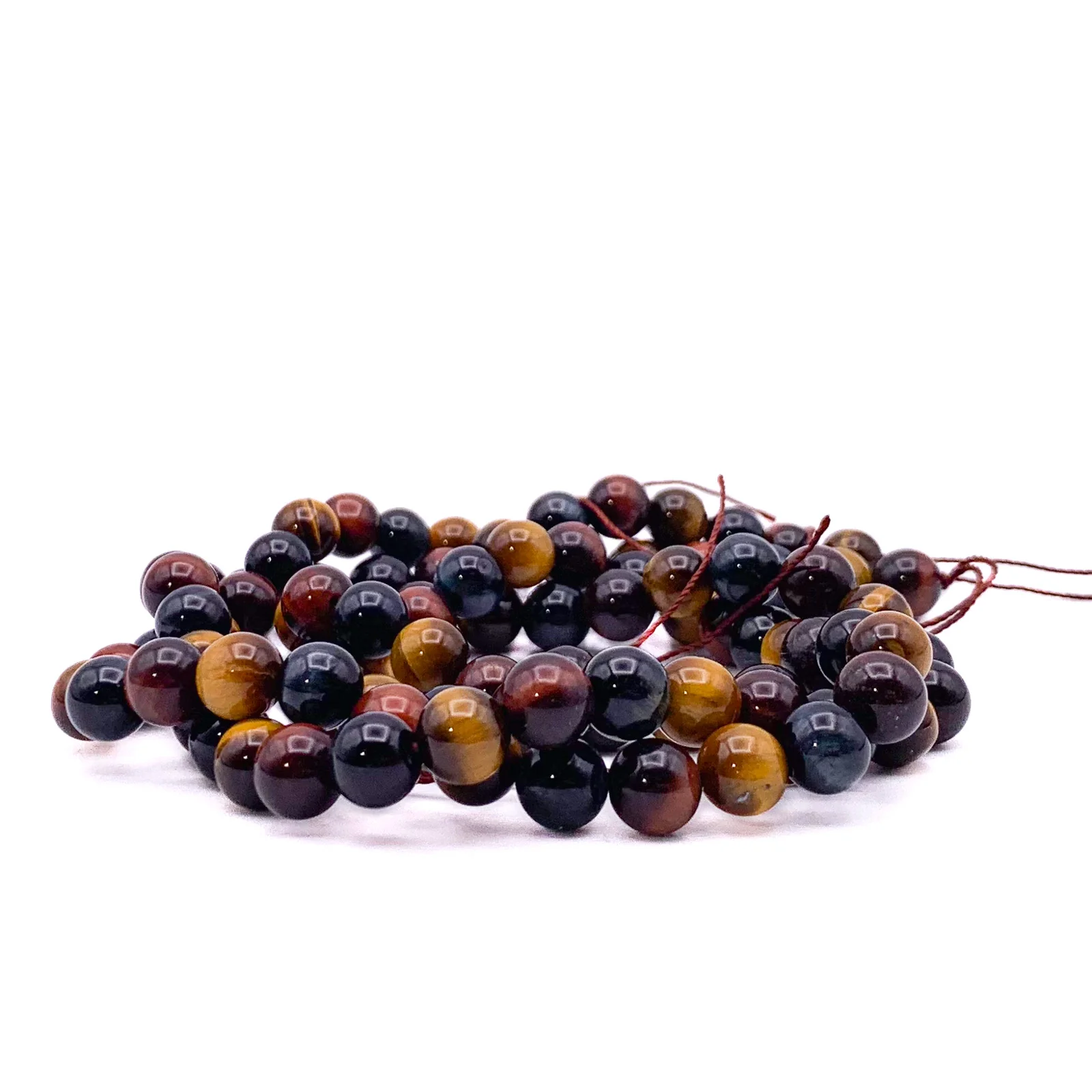 Tigers Eye Multi 8.5mm Smooth Rounds Bead Strand - Image 8