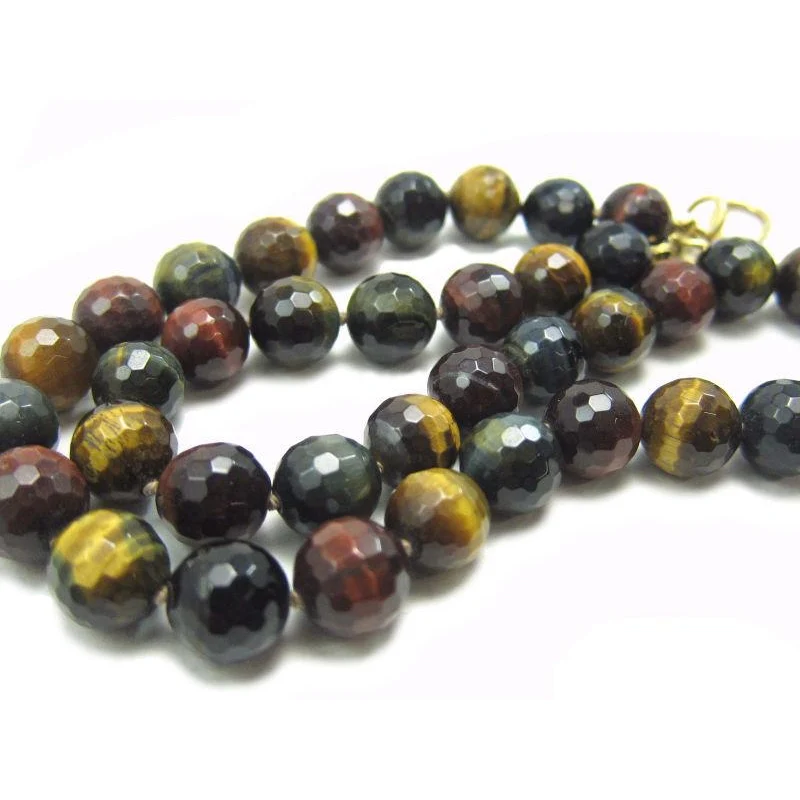 Tiger's Eye Necklace with Gold Plated Clasp - Image 3