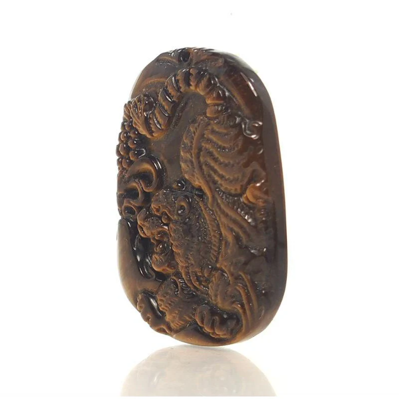 Tiger's Eye Roaring Tiger Pendant - Image 2