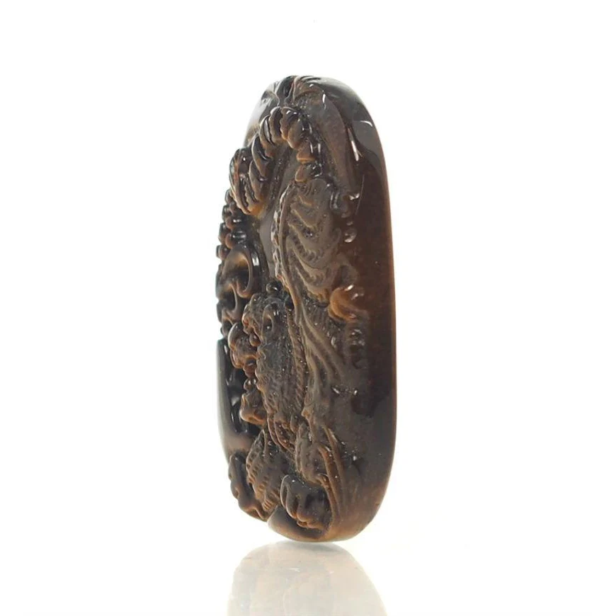 Tiger's Eye Roaring Tiger Pendant - Image 3