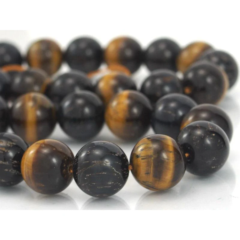 Tiger's Eye Smooth Rounds 12mm Bead Strand - Image 3