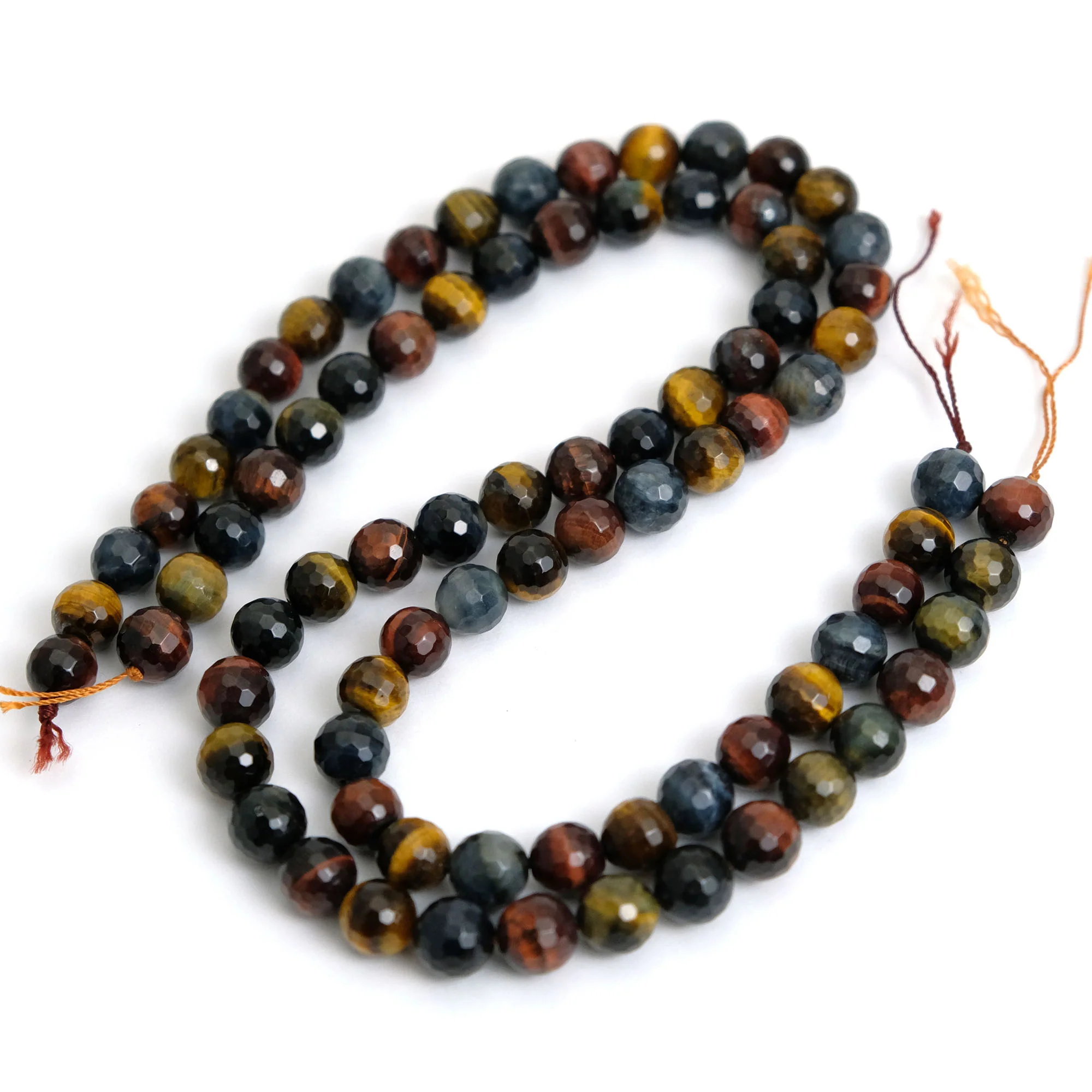Tiger's Eye Multi Color 10mm Faceted Rounds - Image 3