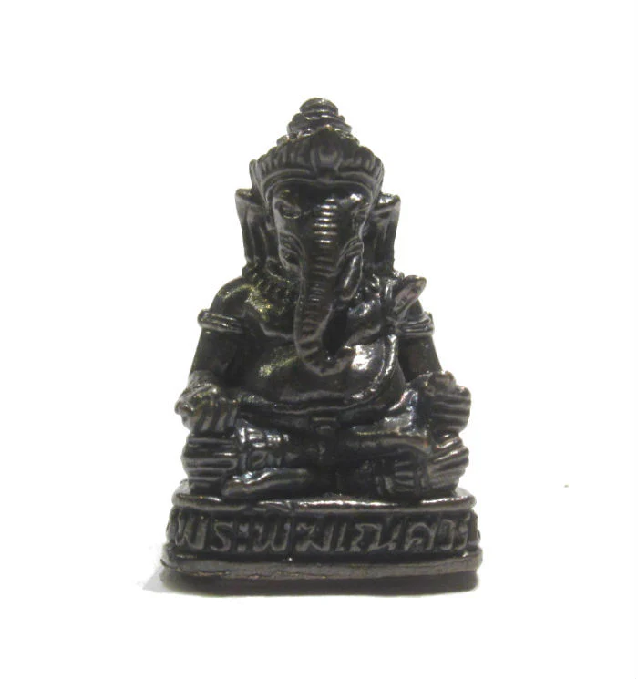 Tiny Ganesha Seated Statue - Image 4