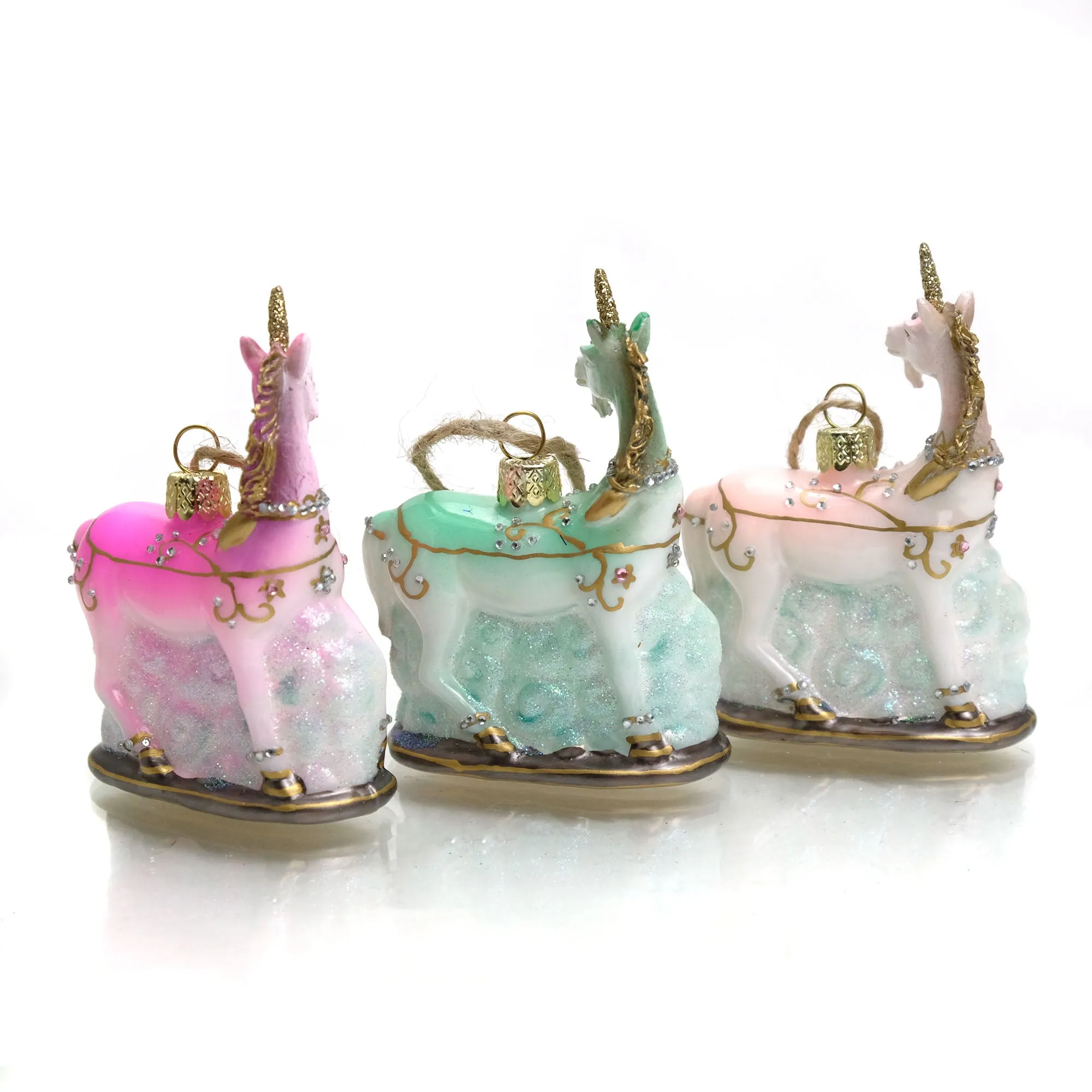 Bitty Unicorn Glass Ornament - Image 2