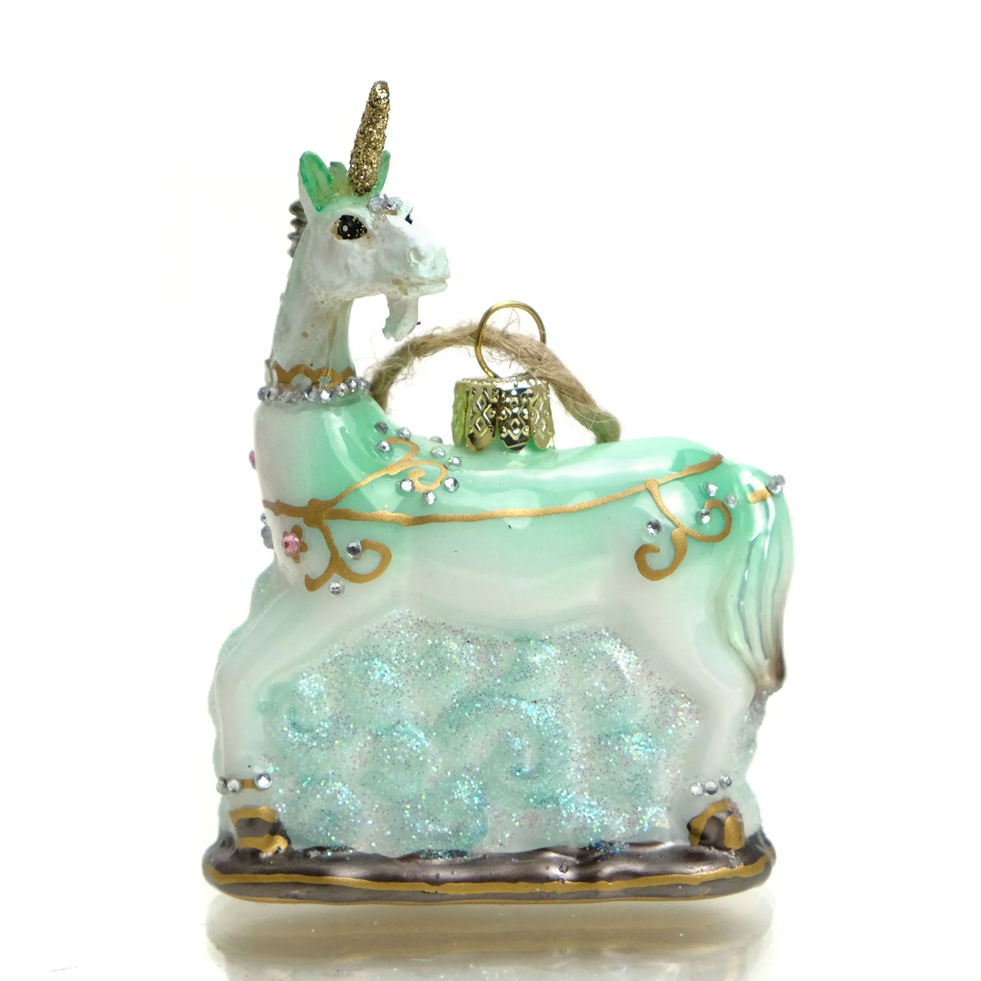 Bitty Unicorn Glass Ornament - Image 4