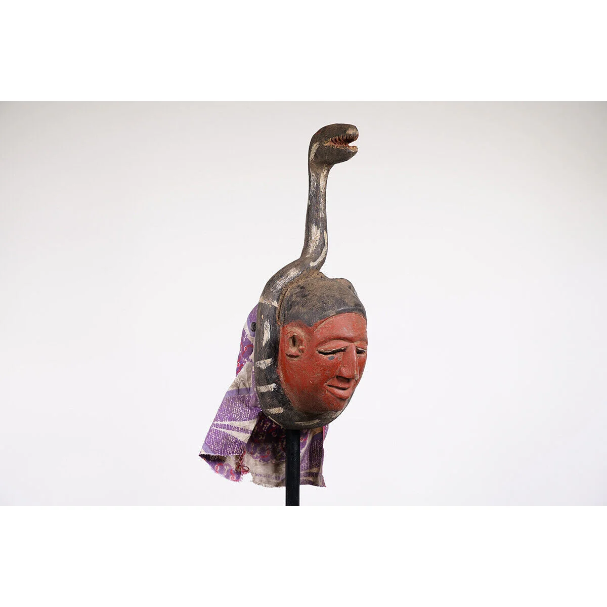 Tiv Festival Mask With Large Snake, Nigeria #1115 - Image 2