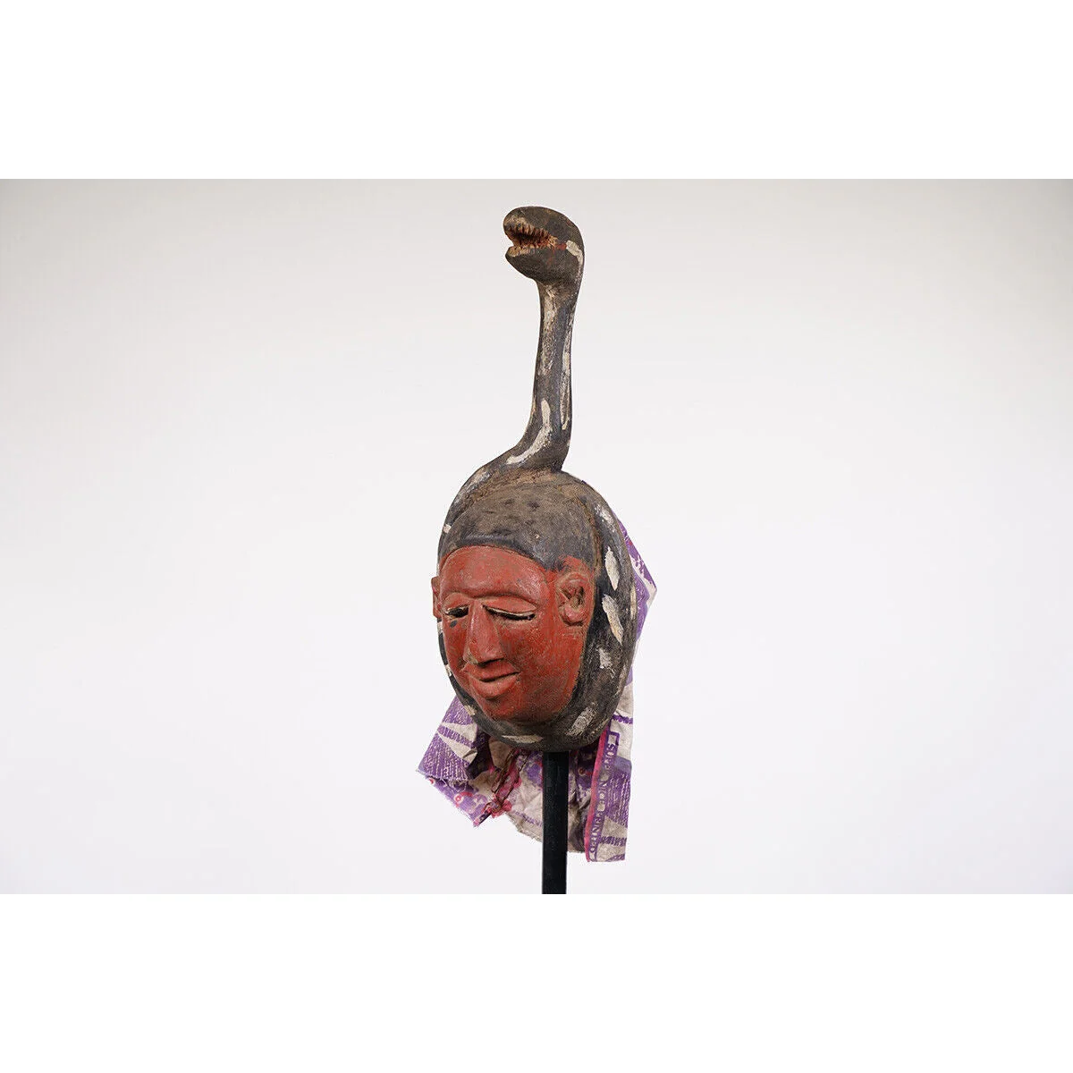 Tiv Festival Mask With Large Snake, Nigeria #1115 - Image 3