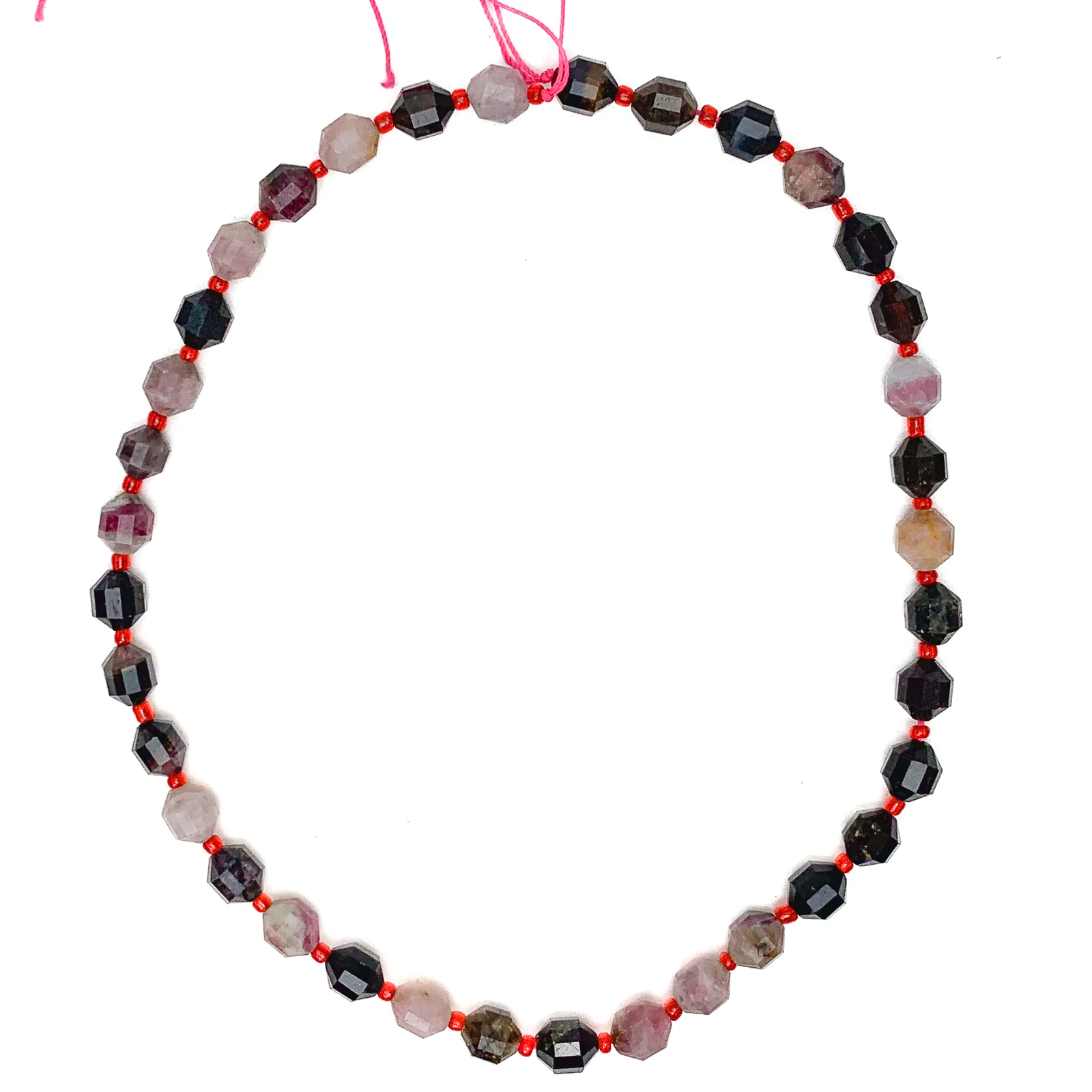 Tourmaline 7mm Faceted Drums Bead Strand - Image 2