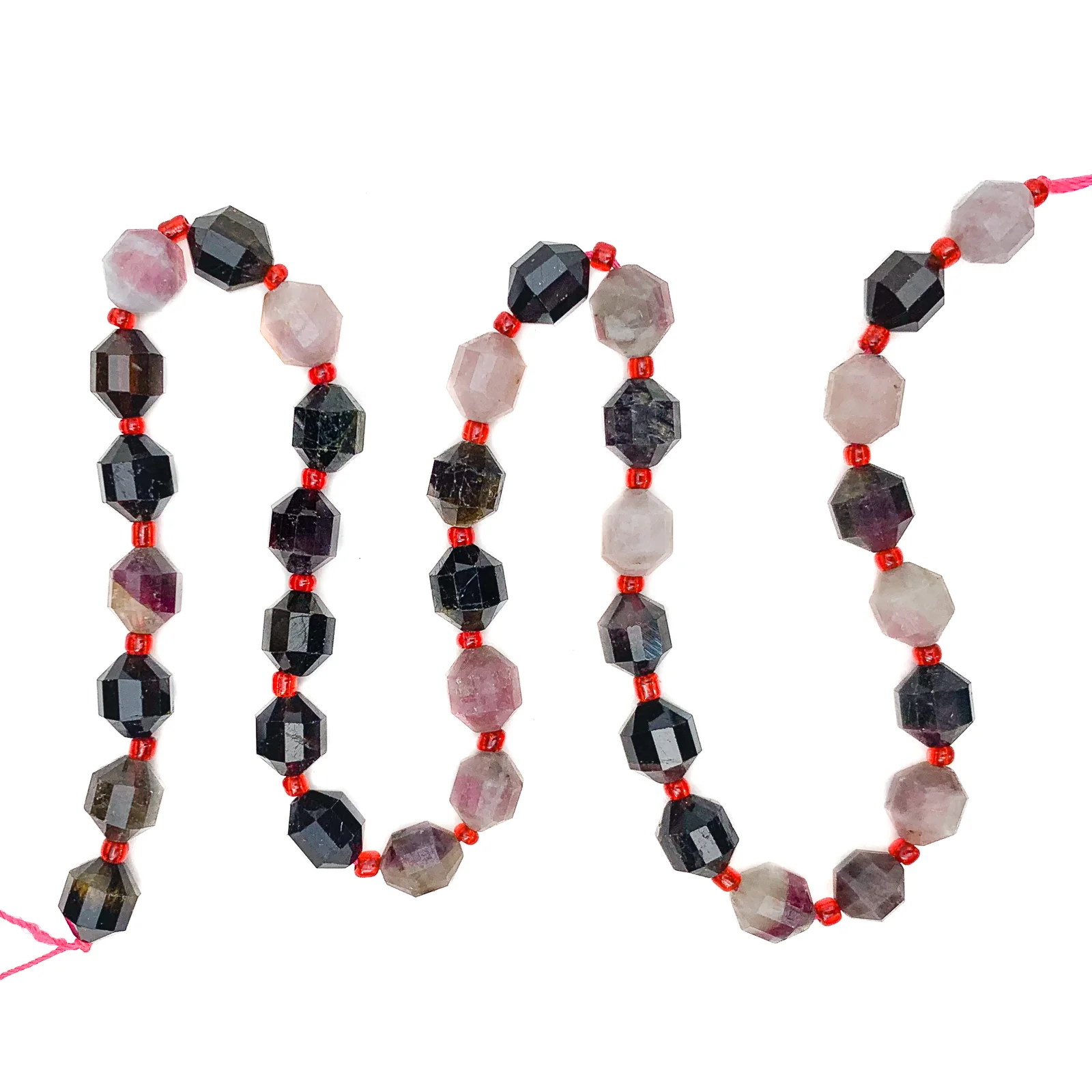 Tourmaline 7mm Faceted Drums Bead Strand - Image 3