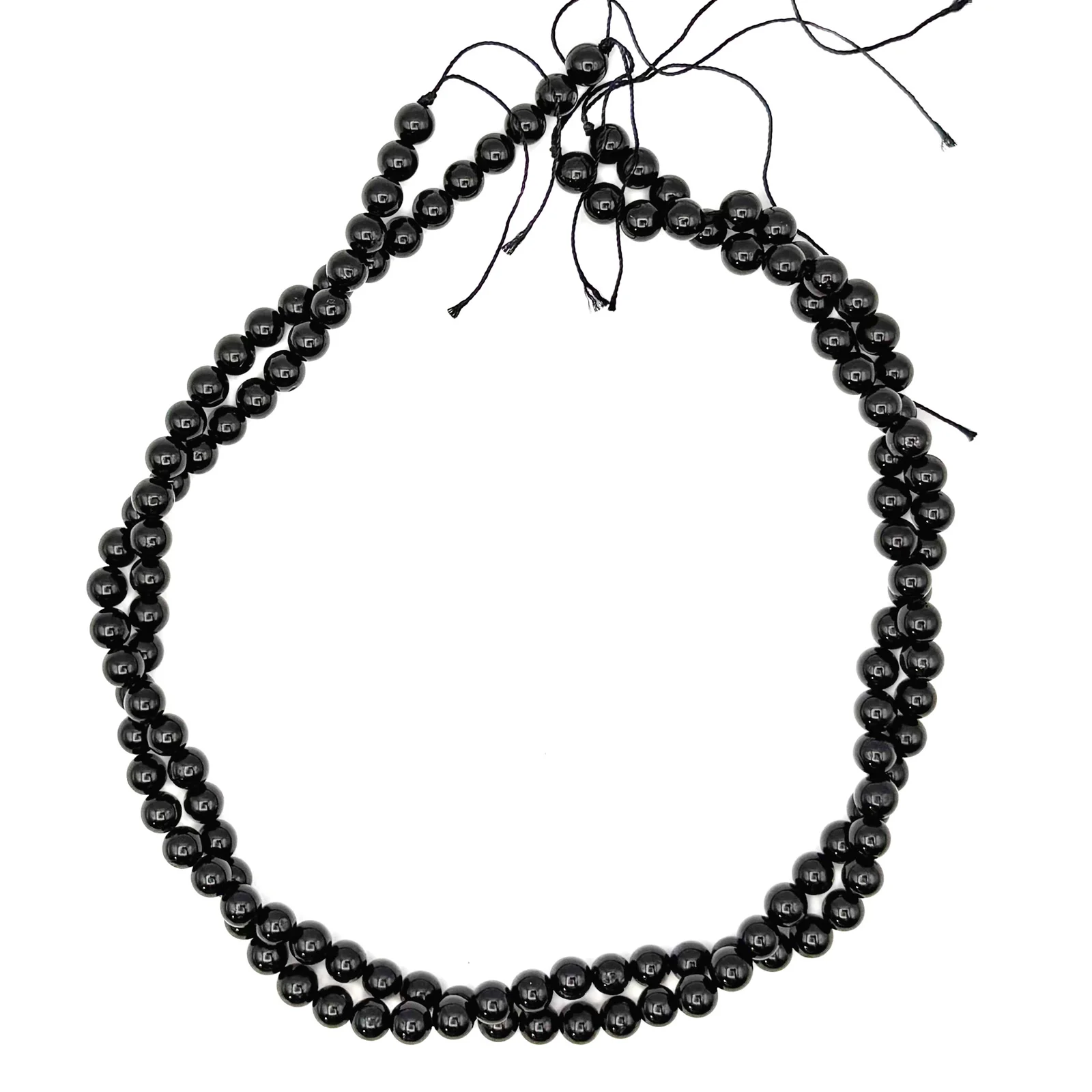 Tourmaline Black 6mm Smooth Rounds Bead Strand - Image 10