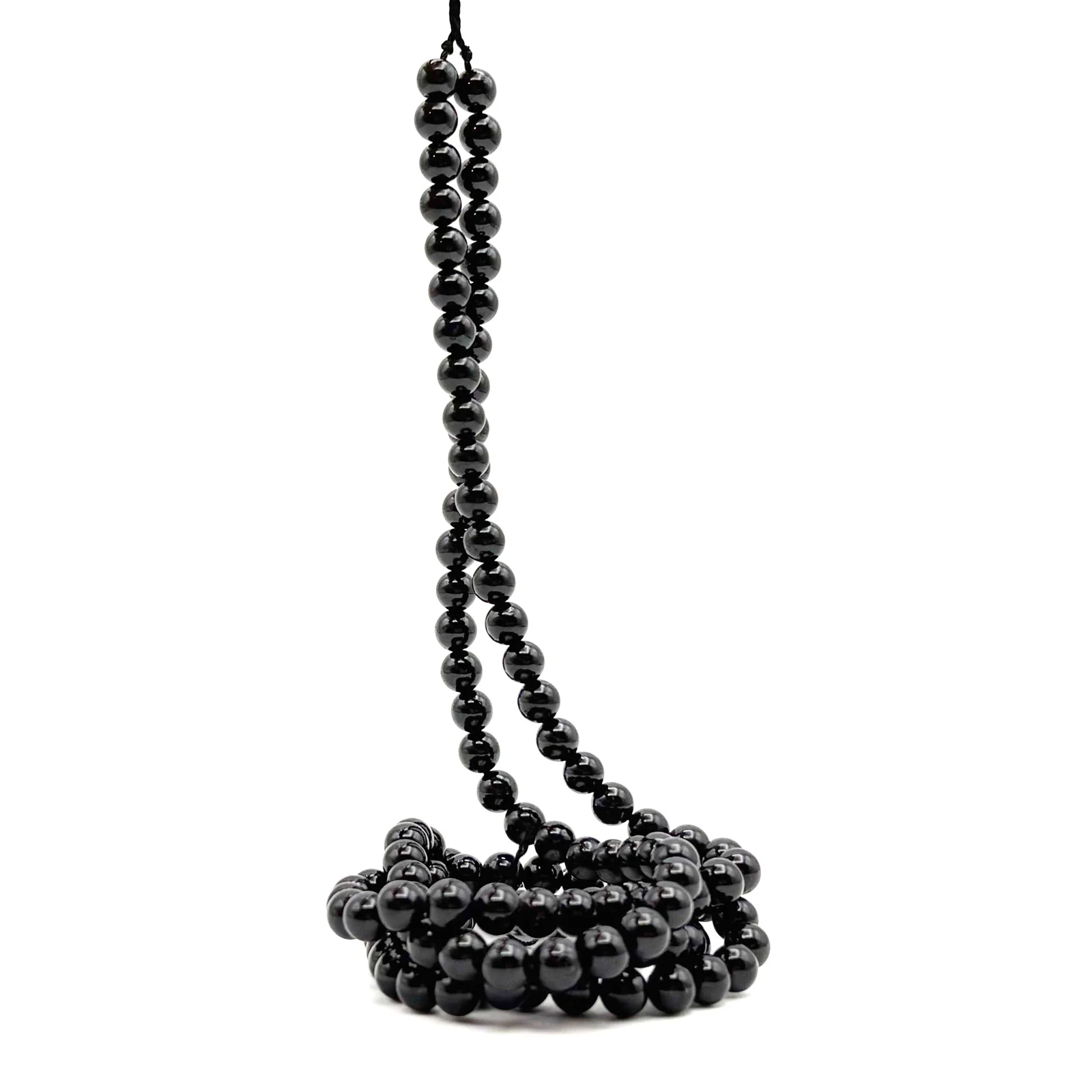 Tourmaline Black 6mm Smooth Rounds Bead Strand - Image 8