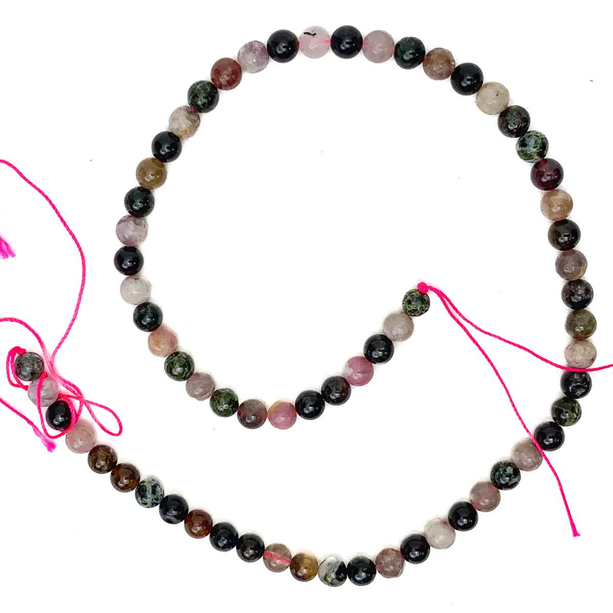 Tourmaline Multi 6mm Smooth Rounds Bead Strand - Image 2