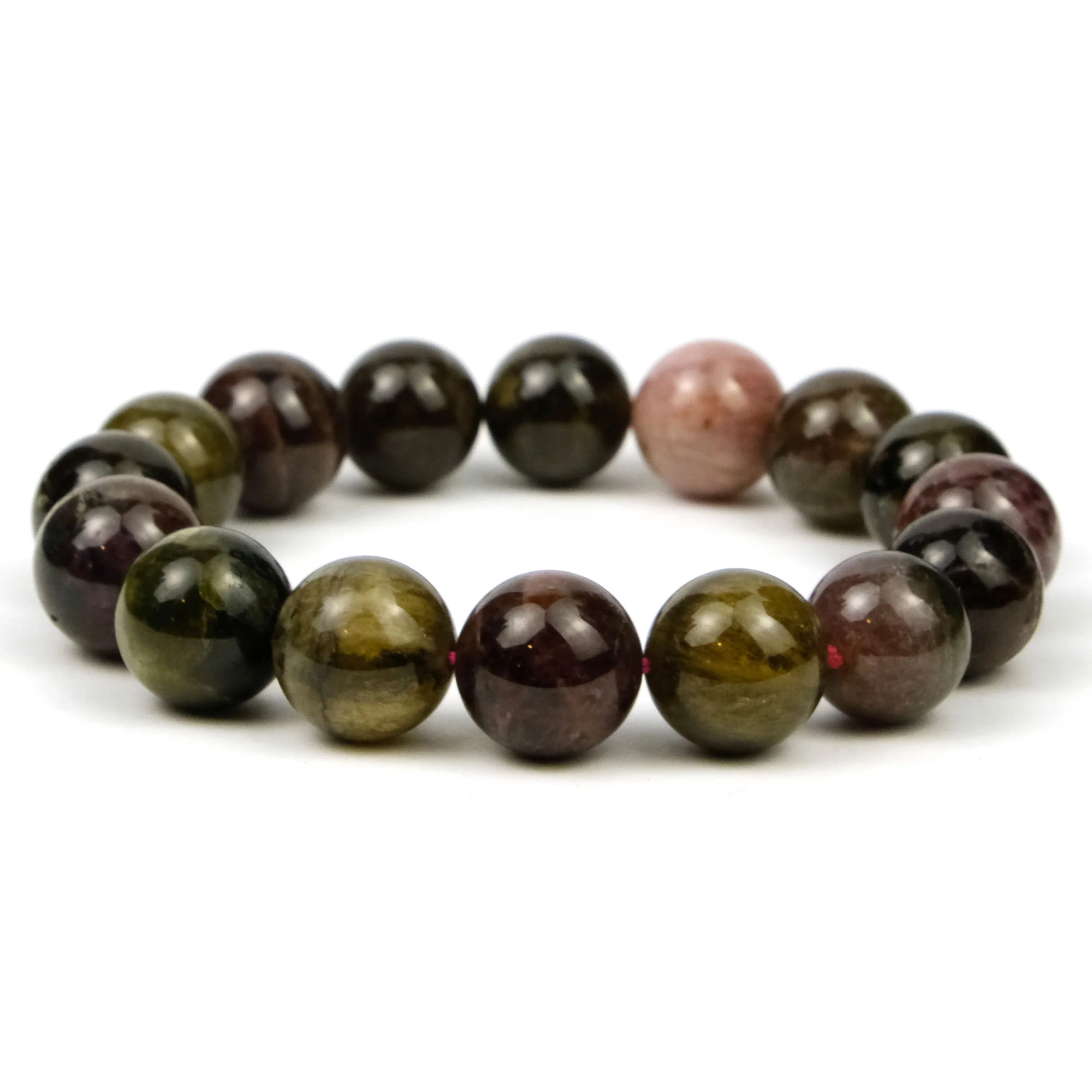 Tourmaline Stretch Bracelet 13mm - Image 2