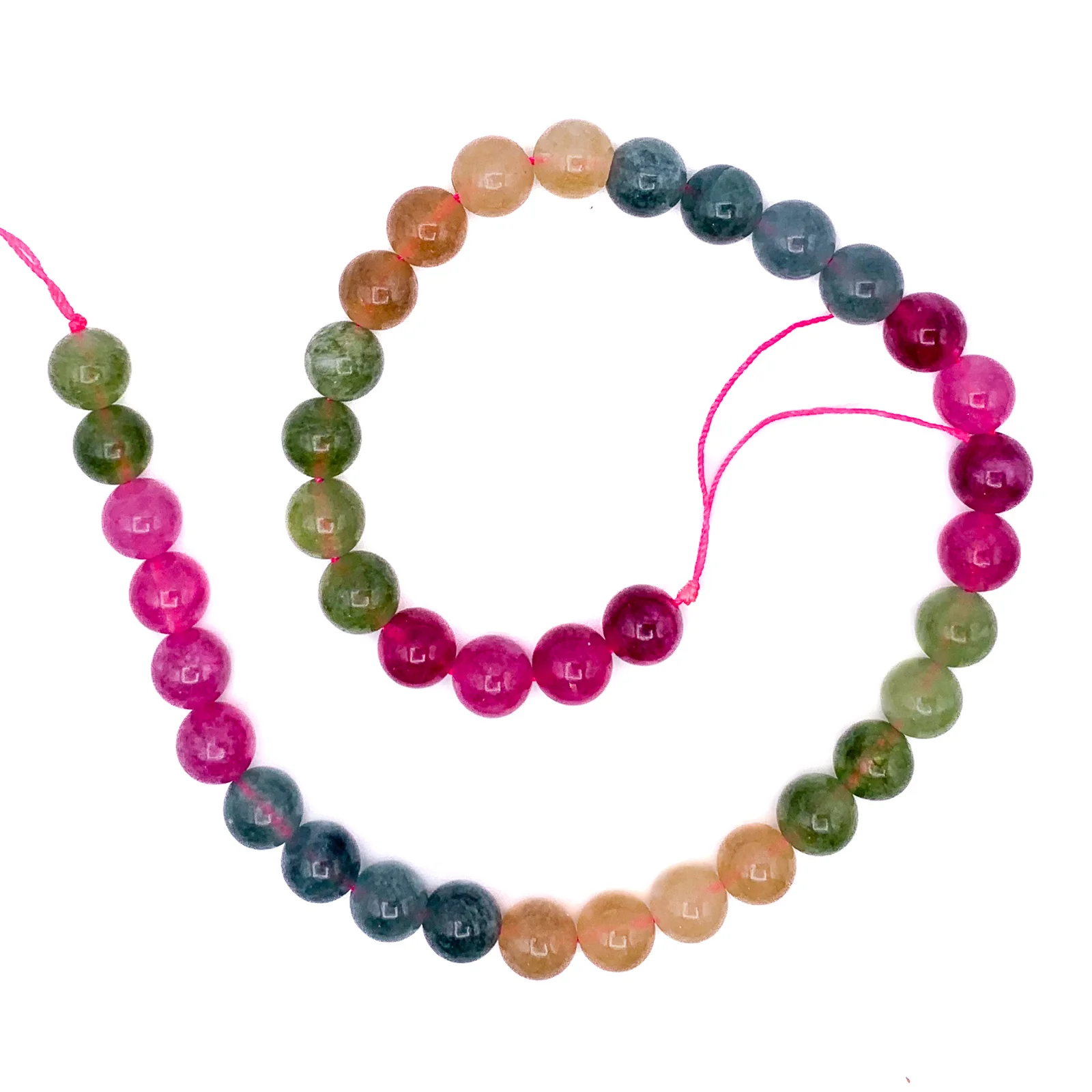 Tourmaline Watermelon 10.5mm Smooth Rounds - Image 2