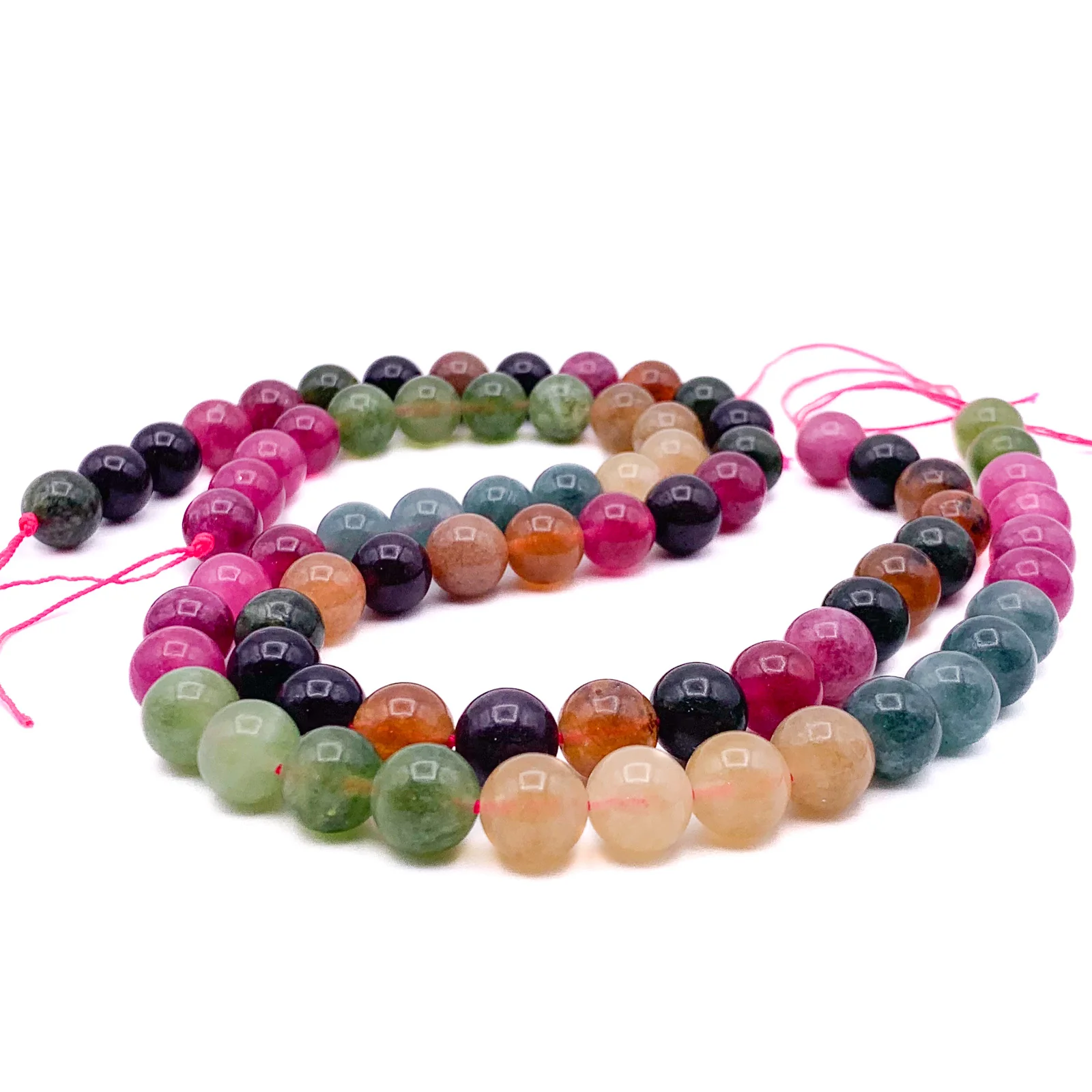 Tourmaline Watermelon 10.5mm Smooth Rounds - Image 4