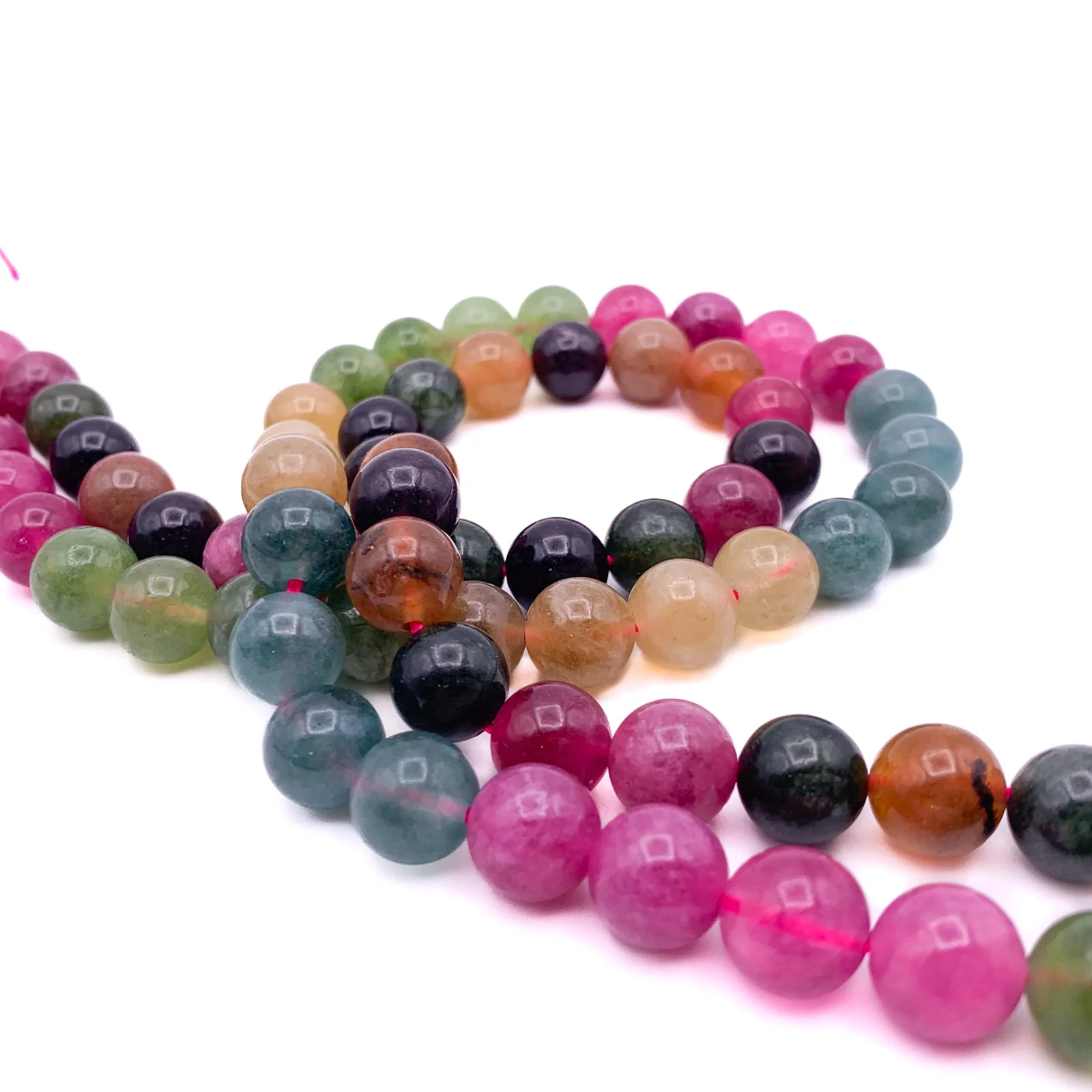 Tourmaline Watermelon 10.5mm Smooth Rounds - Image 5
