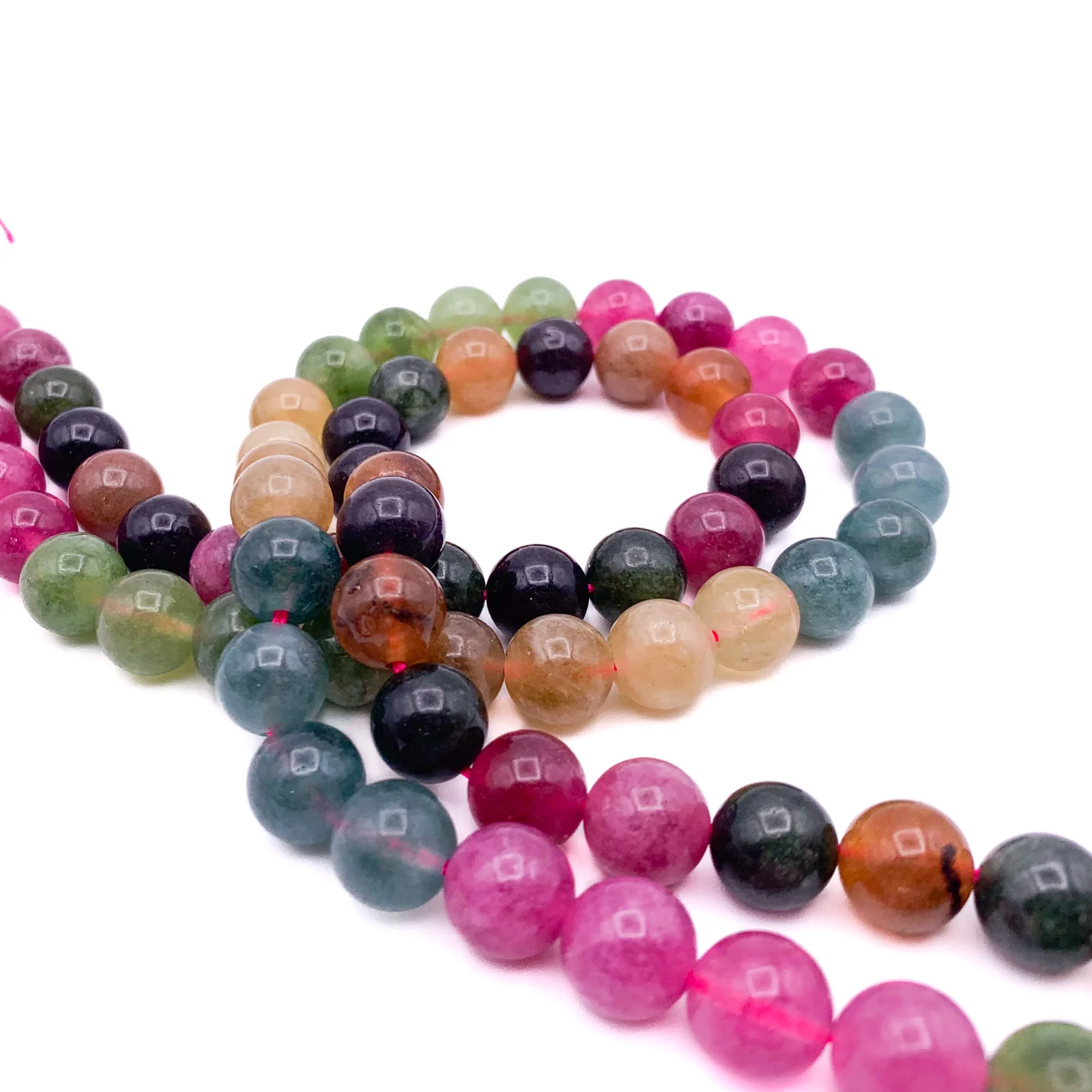 Tourmaline Watermelon 10.5mm Smooth Rounds - Image 6