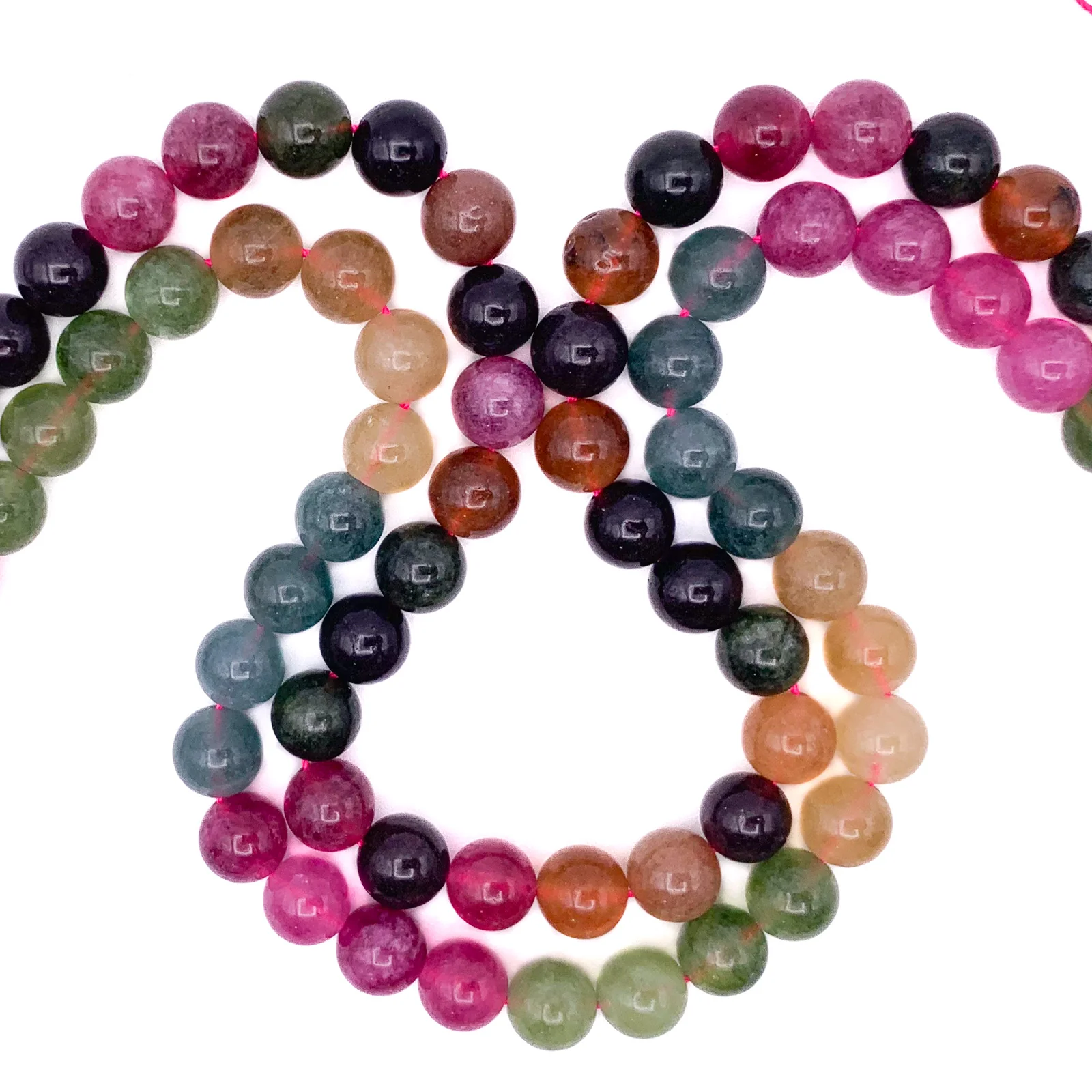 Tourmaline Watermelon 10.5mm Smooth Rounds - Image 7