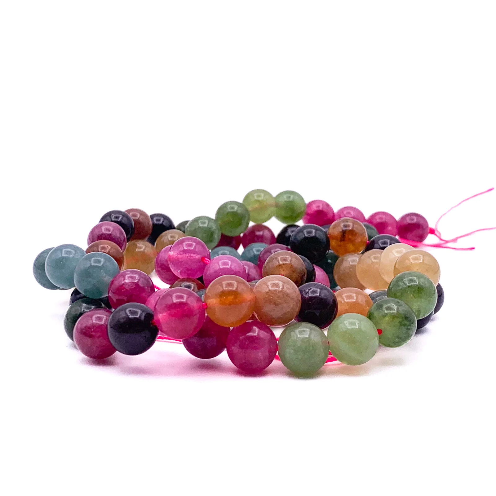 Tourmaline Watermelon 10.5mm Smooth Rounds - Image 9