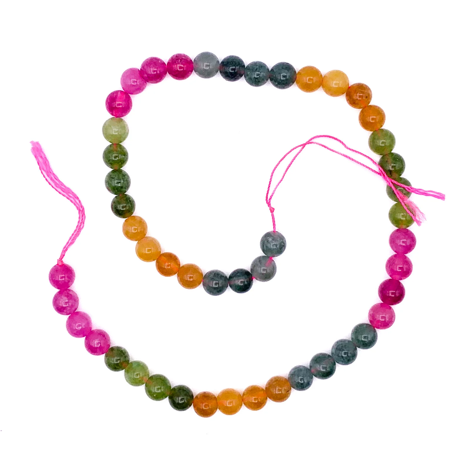 Tourmaline Watermelon 8.2mm Smooth Rounds - Image 2