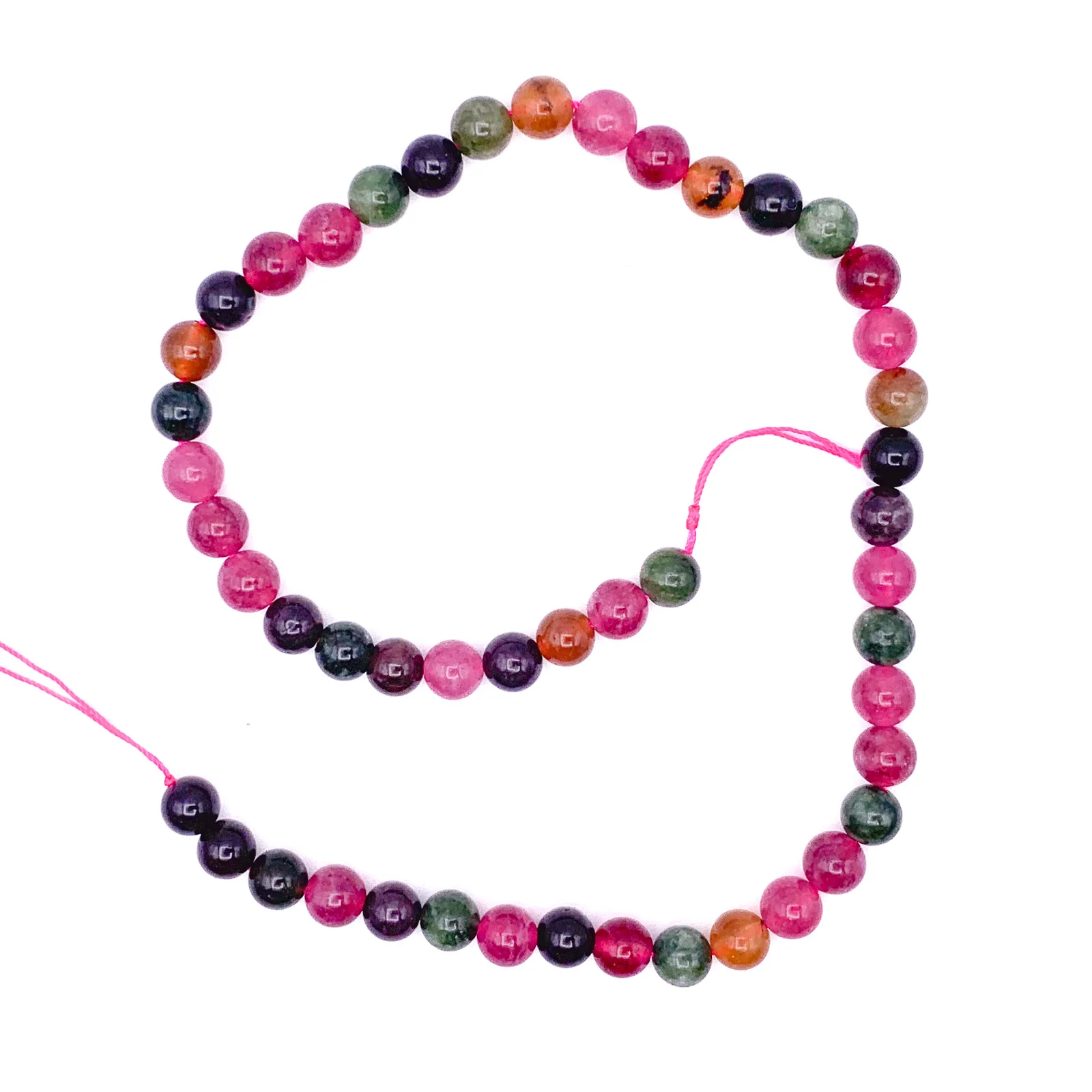 Tourmaline Watermelon 8.2mm Smooth Rounds - Image 3