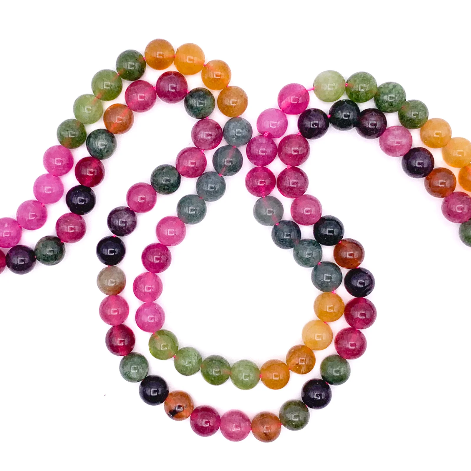 Tourmaline Watermelon 8.2mm Smooth Rounds - Image 4