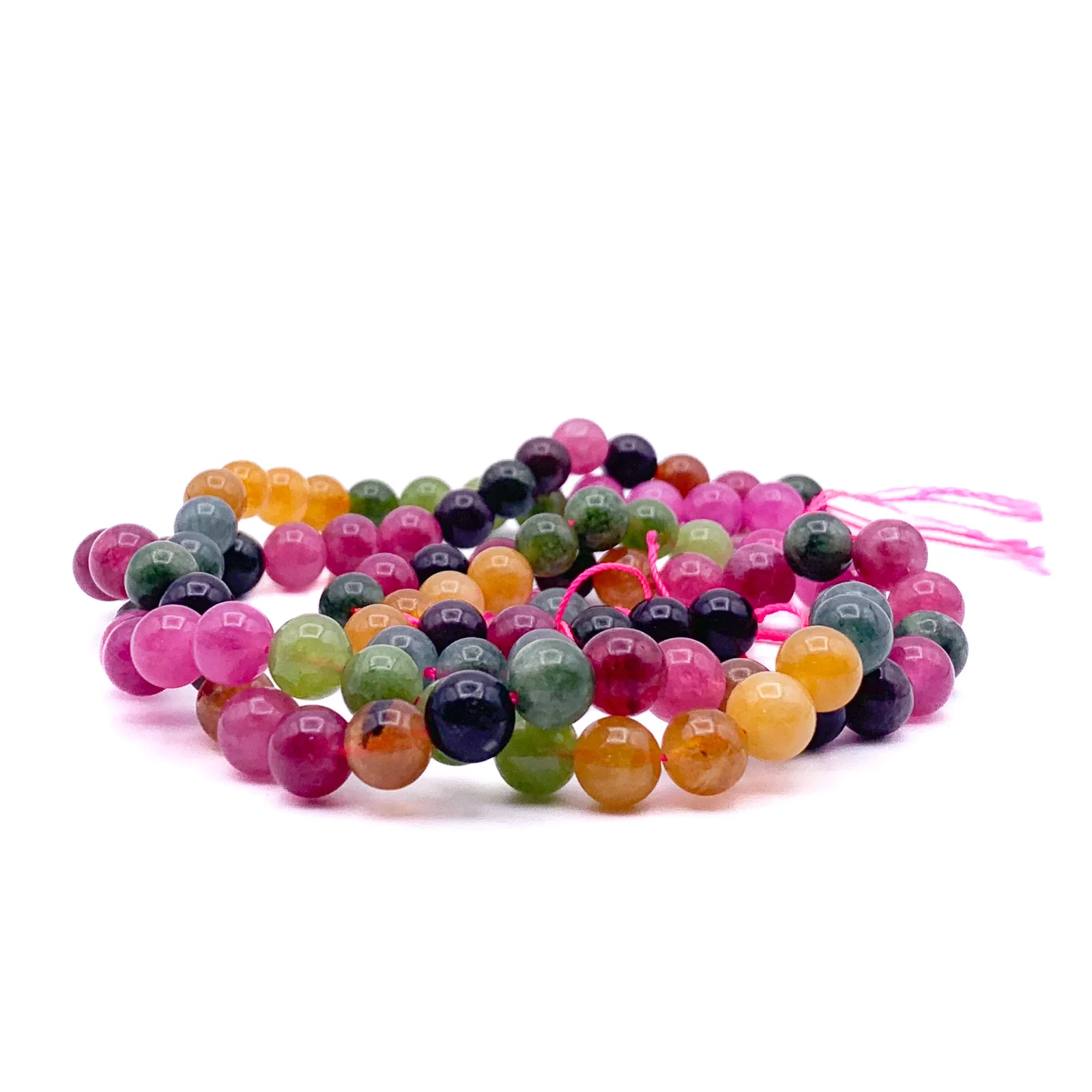 Tourmaline Watermelon 8.2mm Smooth Rounds - Image 5