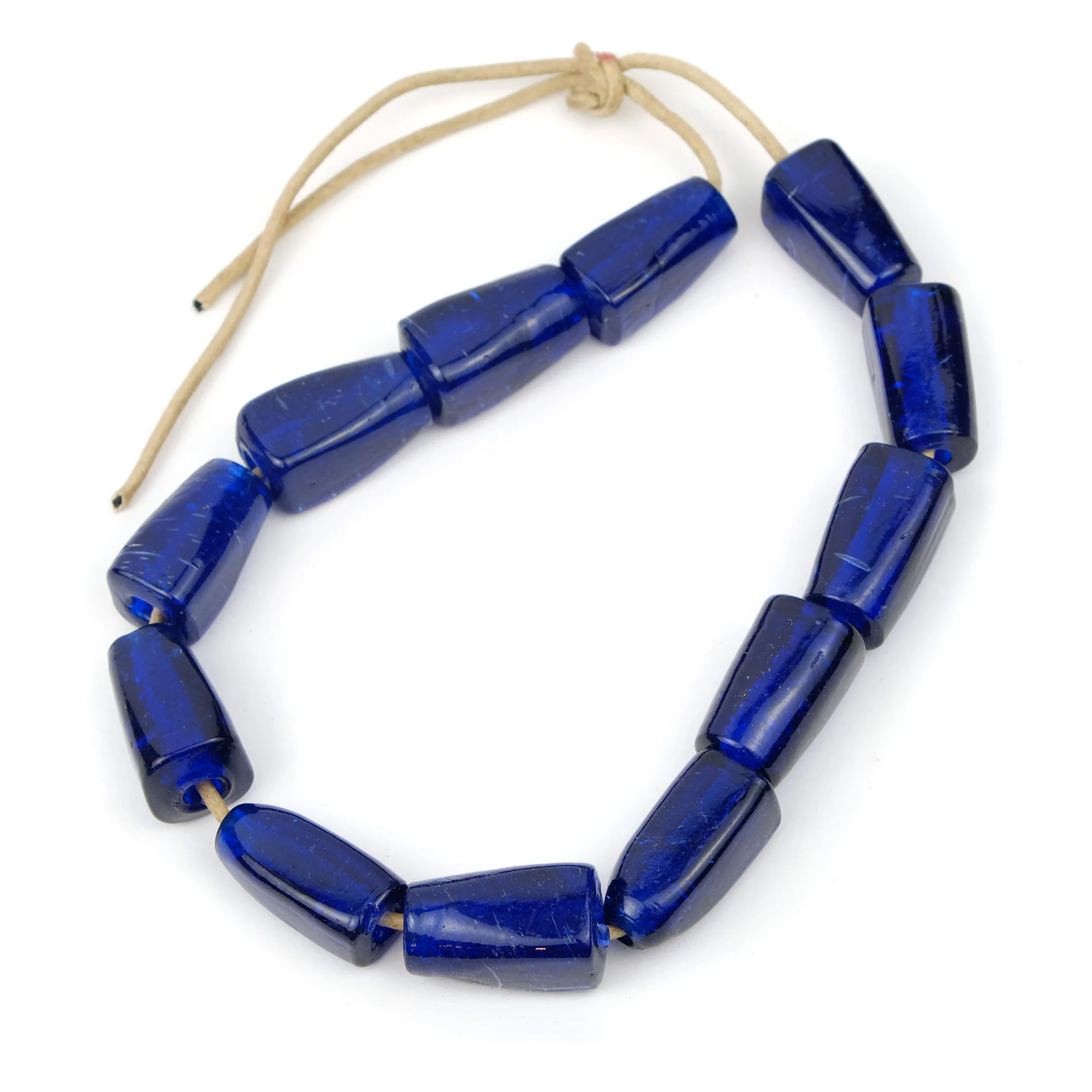 Transluscent Blue Glass Bead Strand #S20 - Image 2