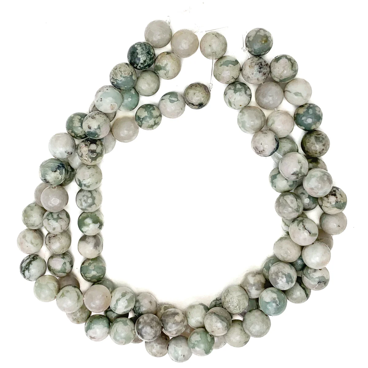 Tree Agate 12mm Smooth Rounds Bead Strand - Image 5