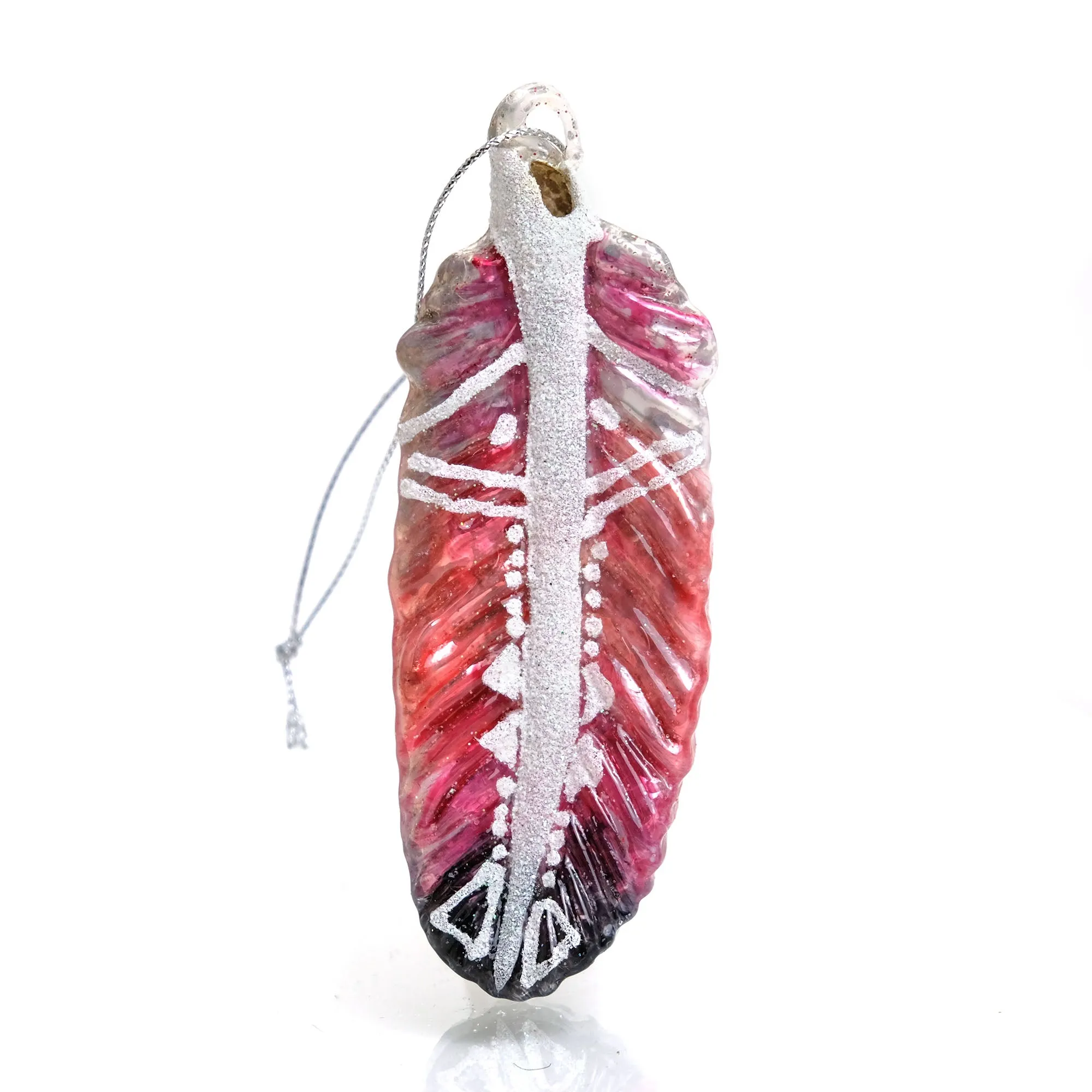Tribal Feather Glass Ornament #1 - Image 4