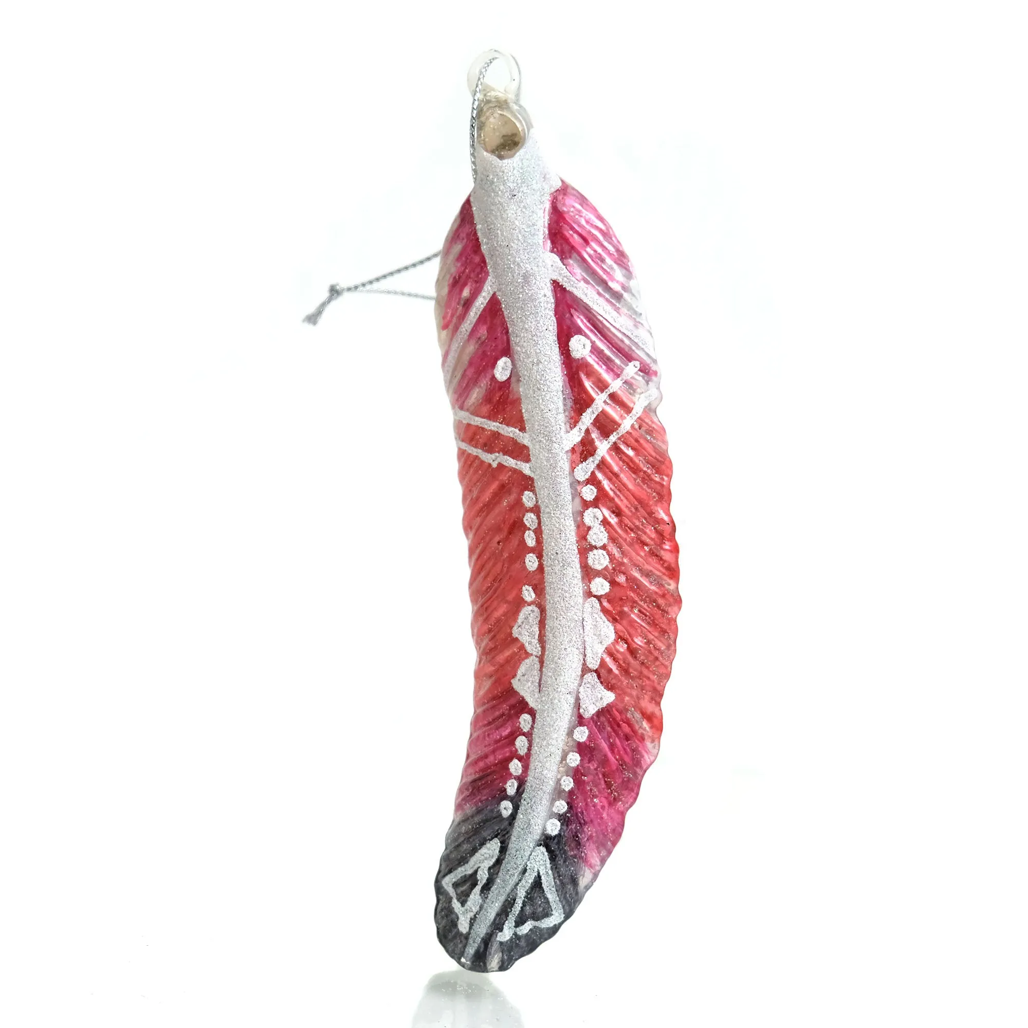 Tribal Feather Glass Ornament #1 - Image 5