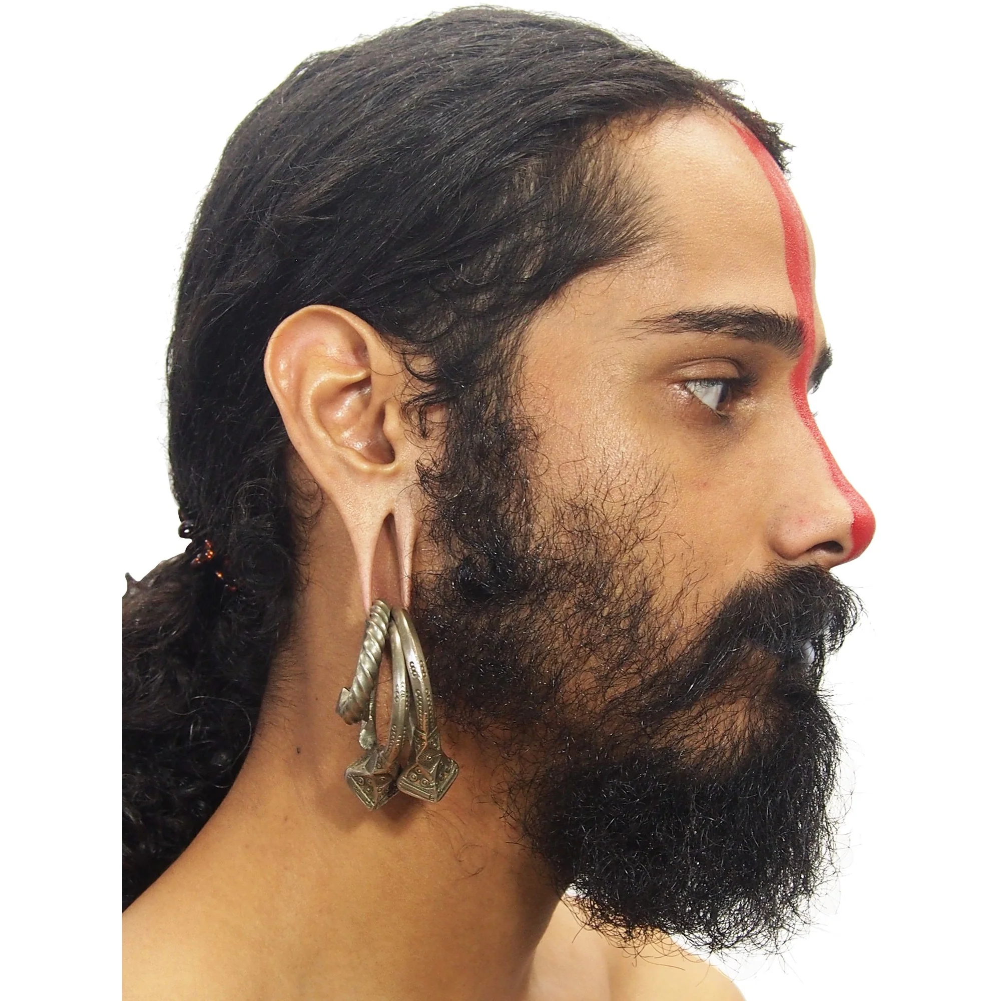 Tuareg 19th C. Silver Earrings - Image 4